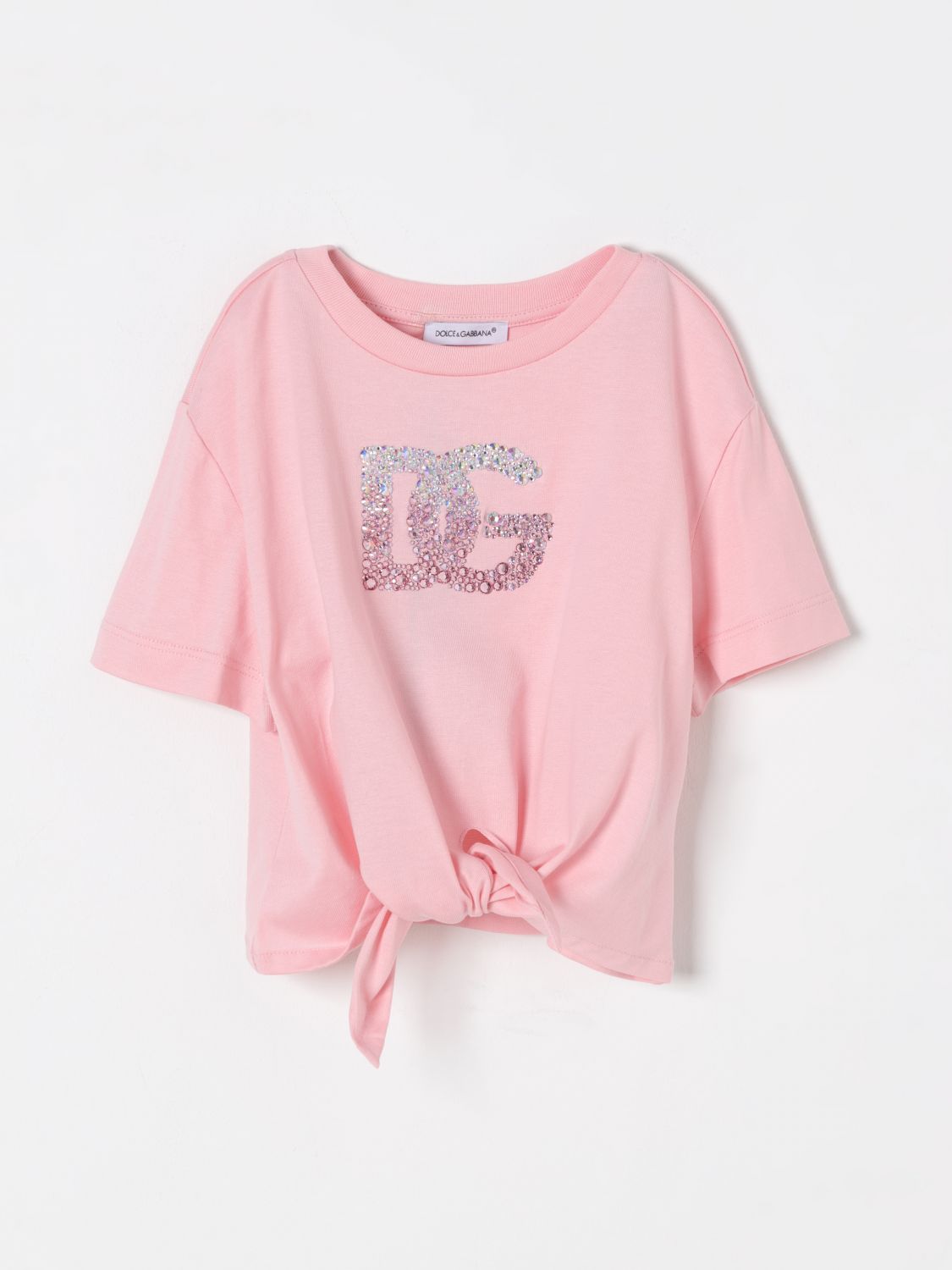 DOLCE & GABBANA T-SHIRT: T-shirt kinder Dolce & Gabbana, Pink - Img 1