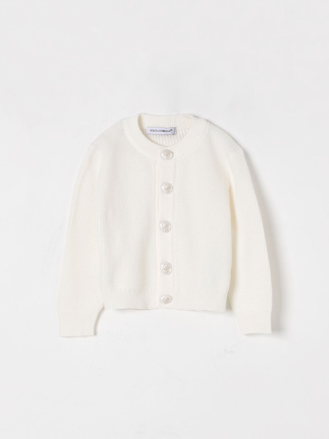 DOLCE & GABBANA SWEATER: Sweater kids Dolce & Gabbana, White - Img 1