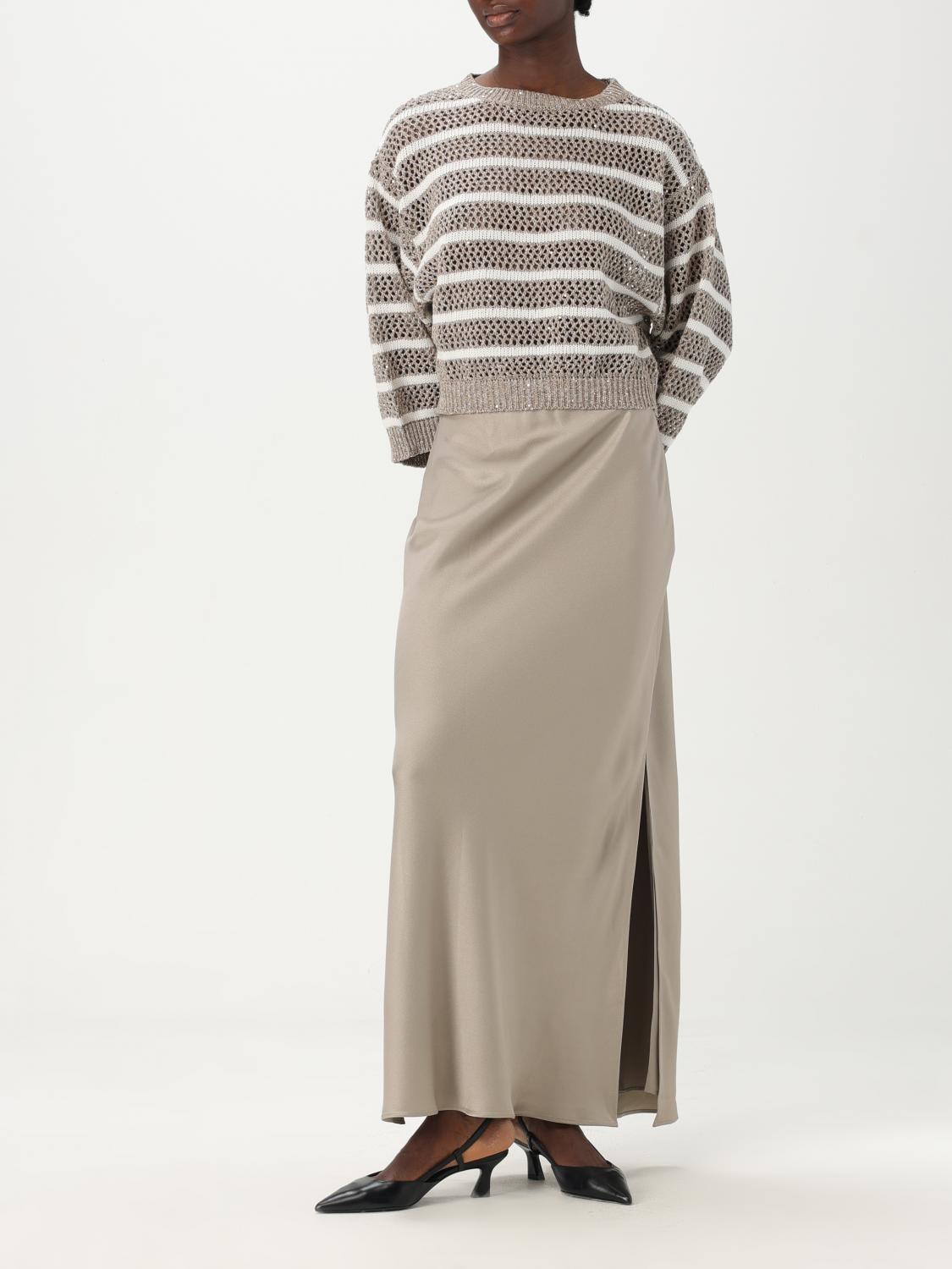 BRUNELLO CUCINELLI PULLOVER: Pullover damen Brunello Cucinelli, Beige - Img 2
