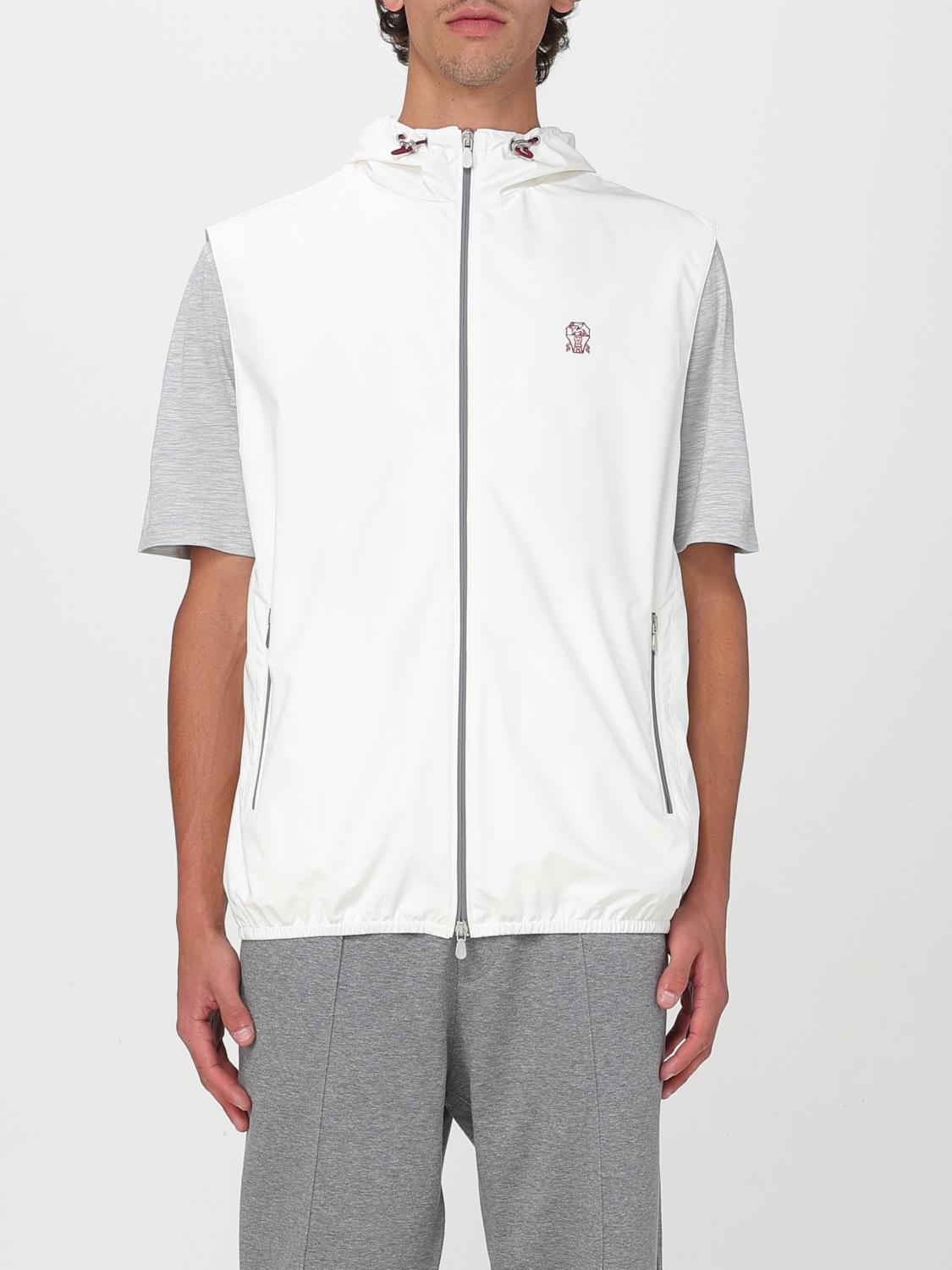 BRUNELLO CUCINELLI WAISTCOAT: Nylon Vest Brunello Cucinelli, White - Img 1