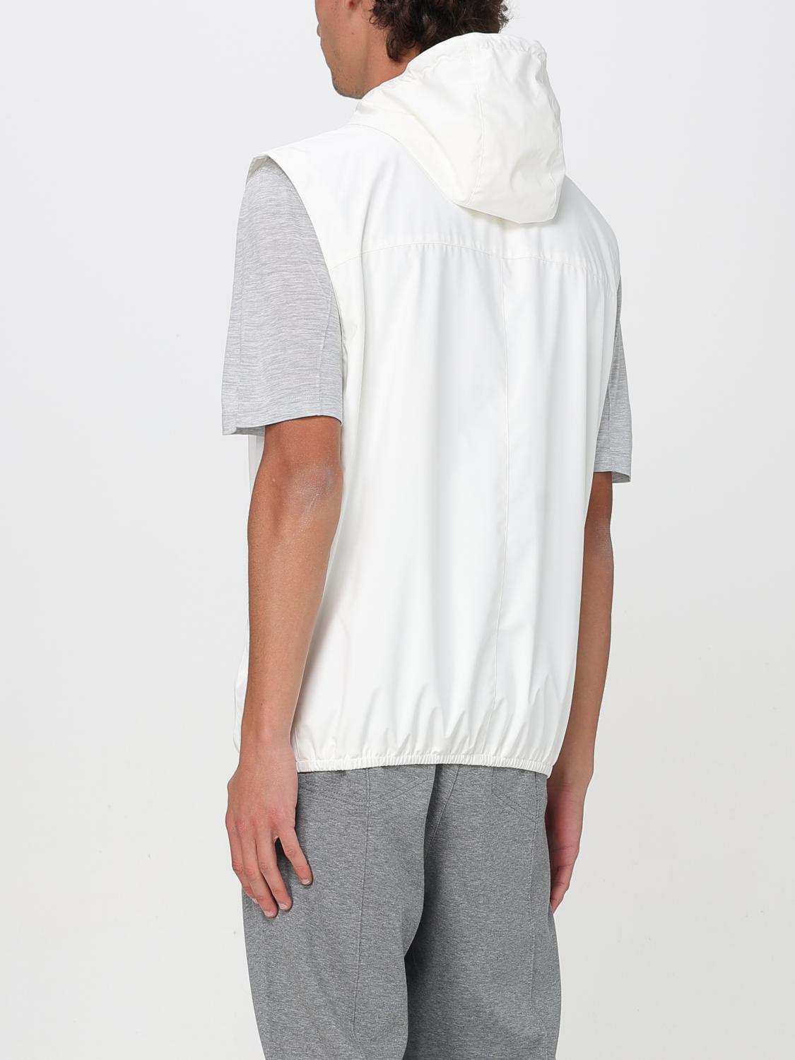 BRUNELLO CUCINELLI WAISTCOAT: Nylon Vest Brunello Cucinelli, White - Img 3