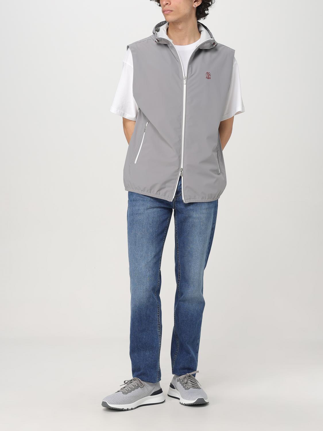 BRUNELLO CUCINELLI SUIT VEST: Nylon Vest Brunello Cucinelli, Grey - Img 2