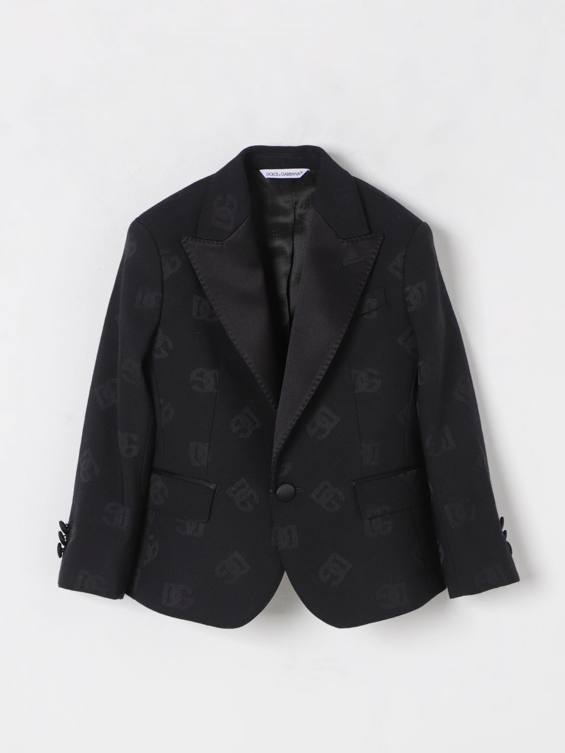 DOLCE & GABBANA JACKET: Jacket kids Dolce & Gabbana, Black - Img 1