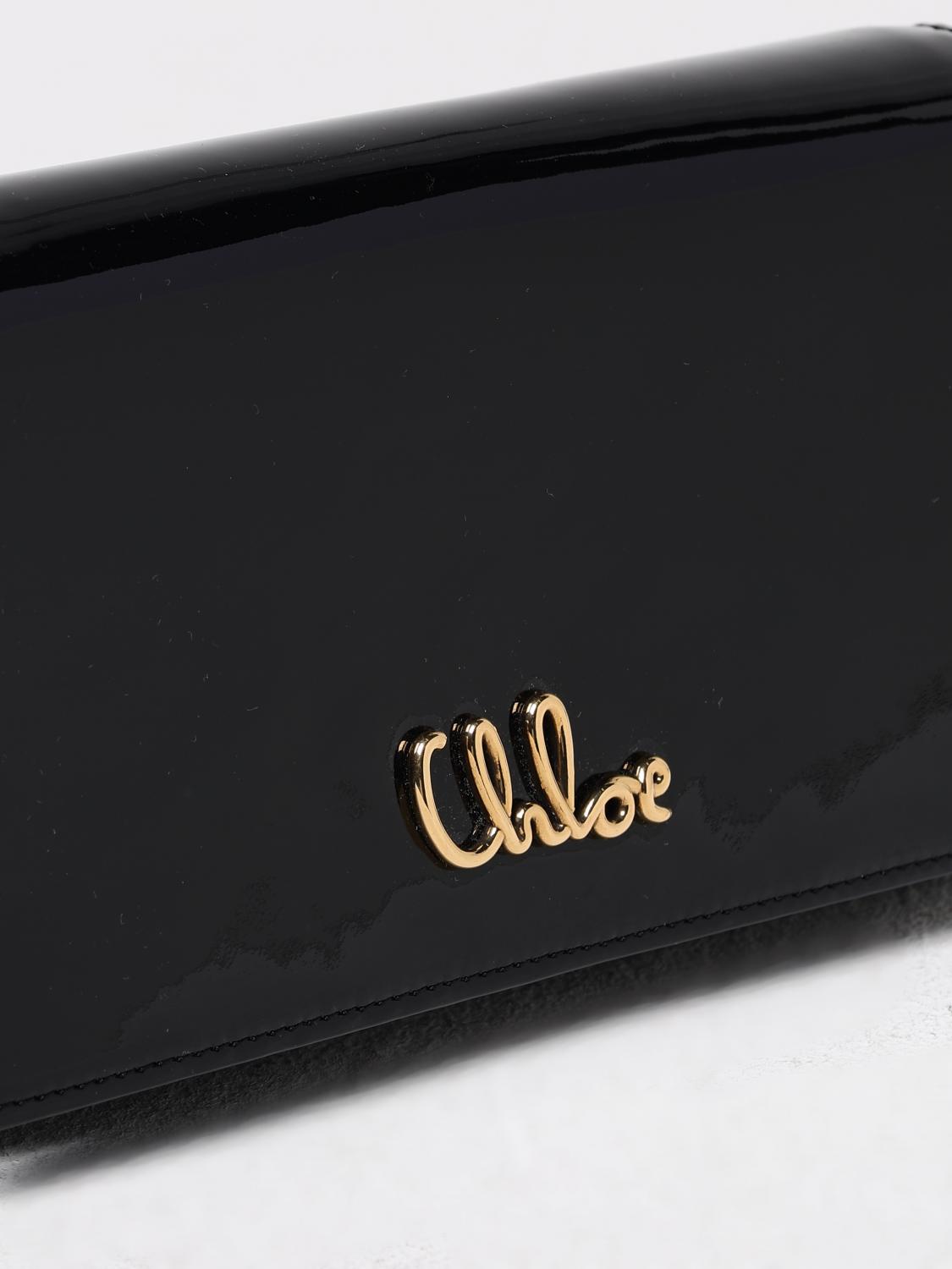 CHLOÉ BORSA MINI: Borsa a tracolla Iconic Flap Chloé, Nero - Img 4