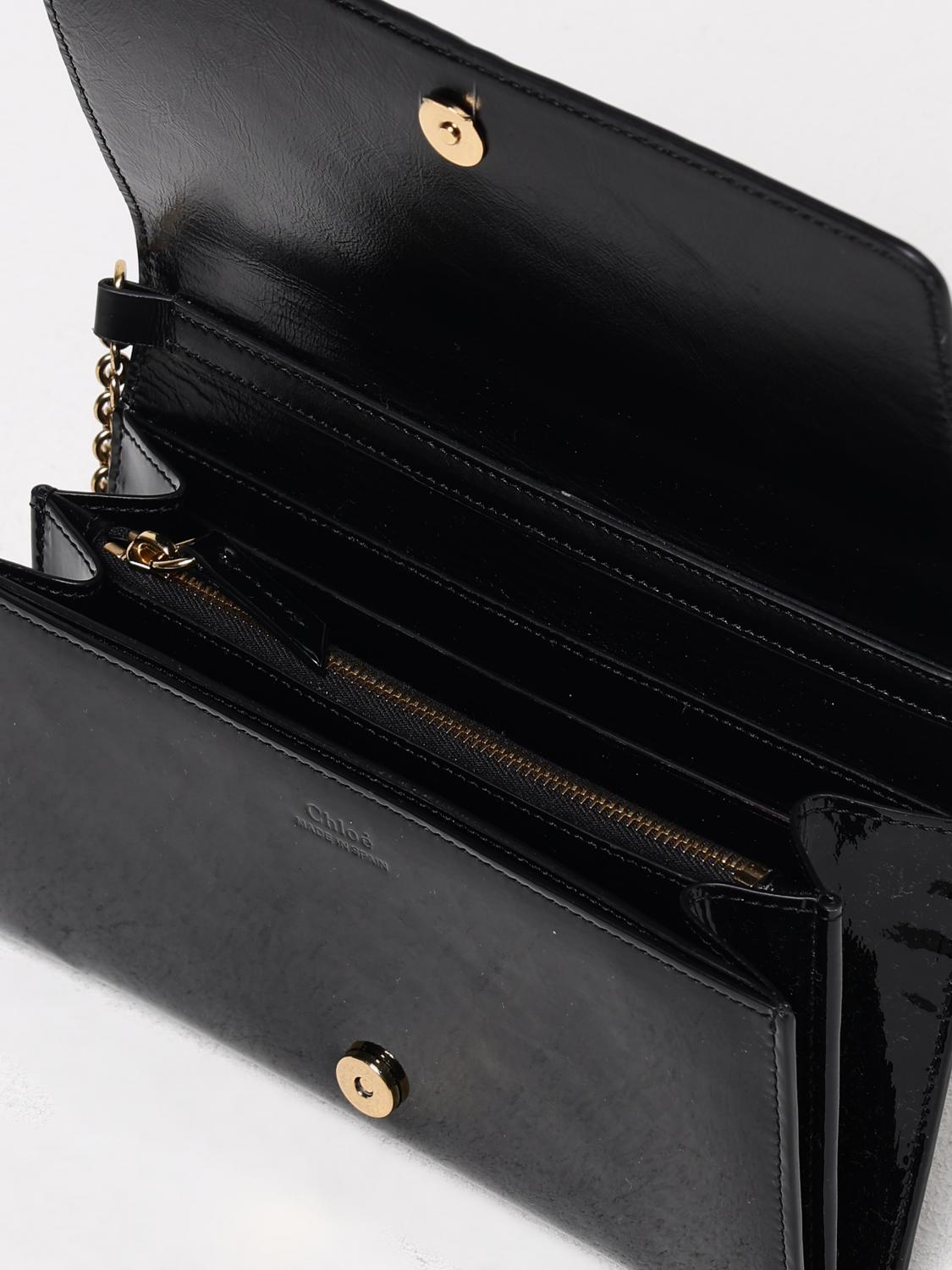 CHLOÉ BORSA MINI: Borsa a tracolla Iconic Flap Chloé, Nero - Img 5