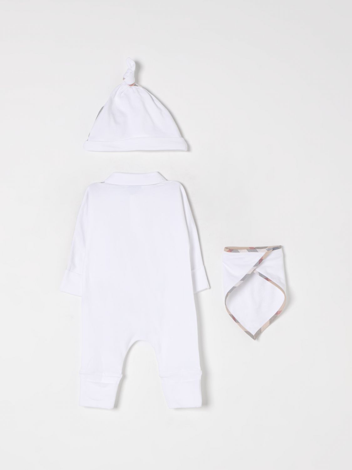 BURBERRY ROMPER: Romper kids Burberry, White - Img 2