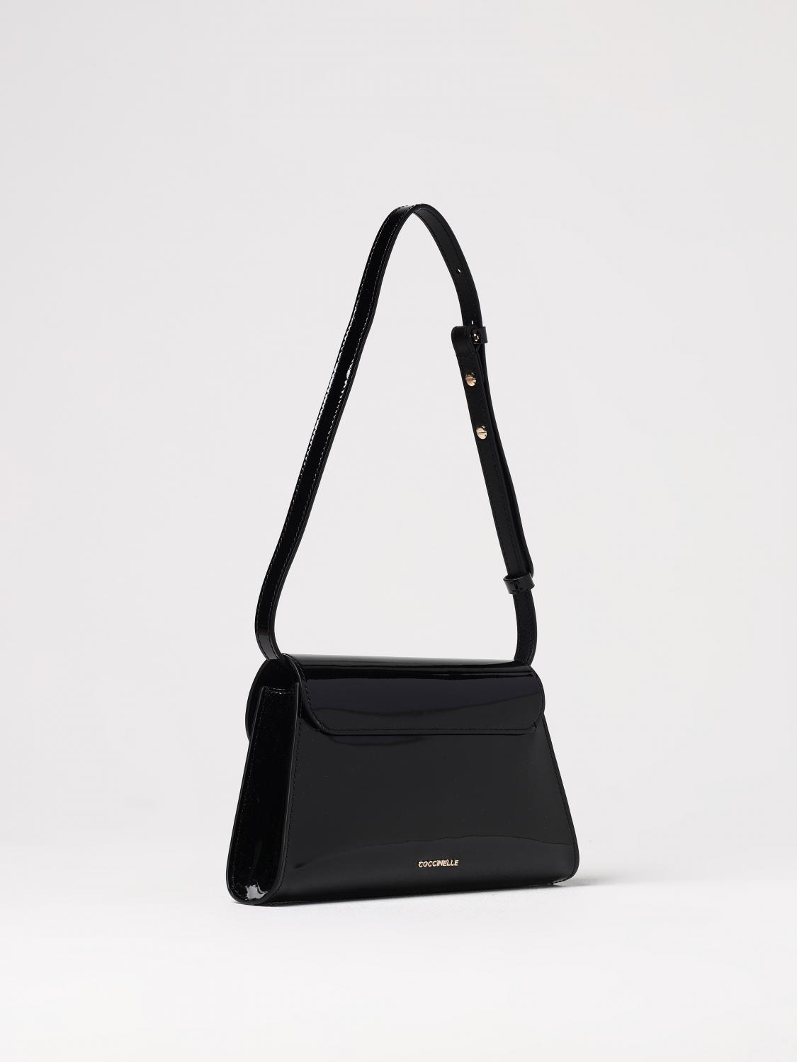 COCCINELLE BORSA MINI: Borsa Dew Coccinelle in vernice , Nero - Img 2