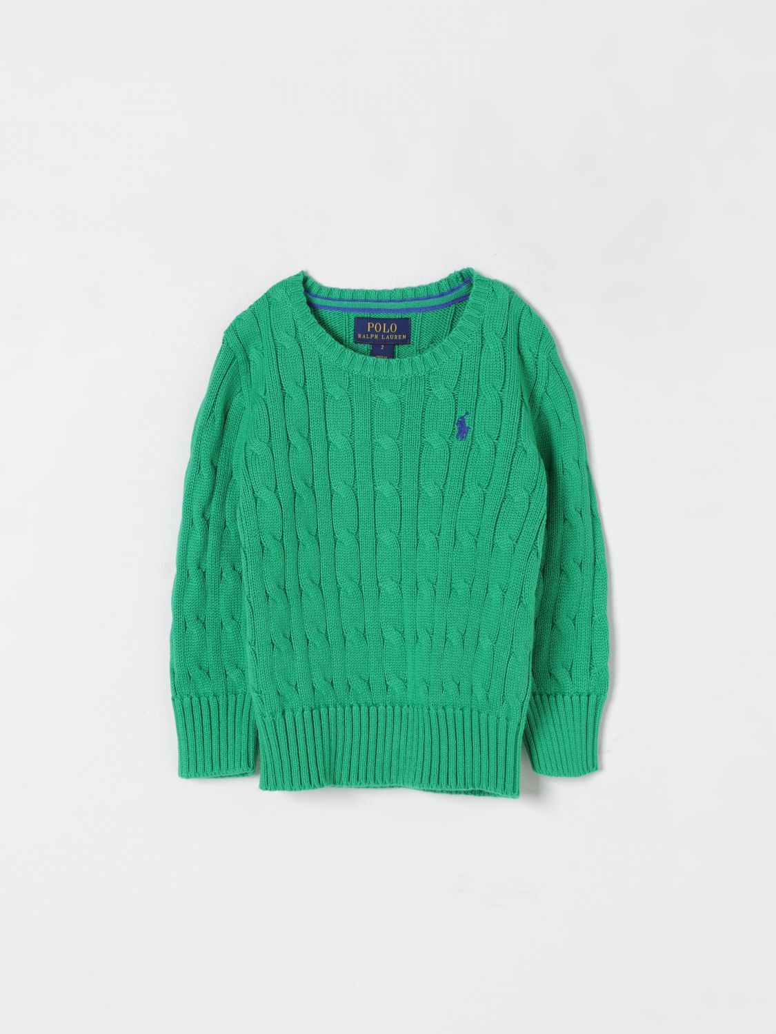 POLO RALPH LAUREN SWEATER: Sweater kids Polo Ralph Lauren, Green - Img 1