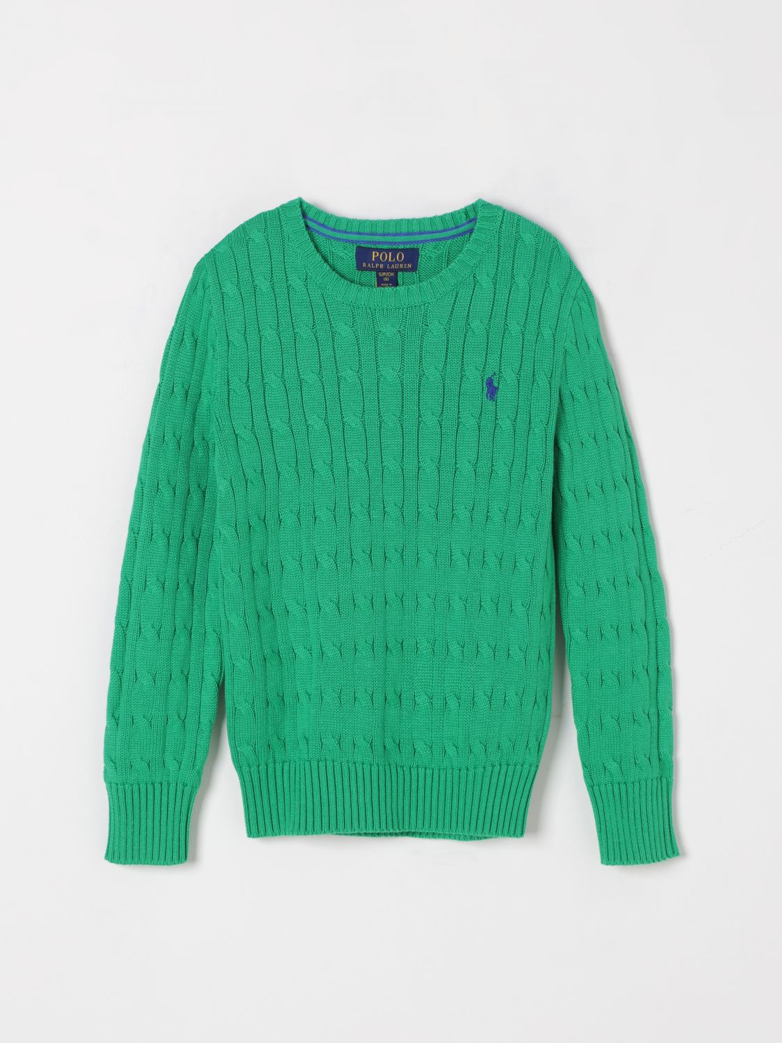 POLO RALPH LAUREN SWEATER: Sweater kids Polo Ralph Lauren, Green - Img 1