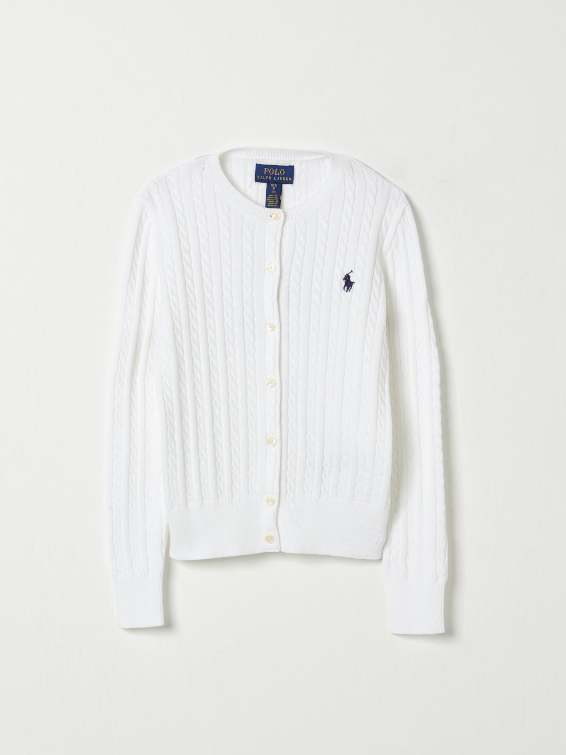 POLO RALPH LAUREN SWEATER: Sweater kids Polo Ralph Lauren, White - Img 1