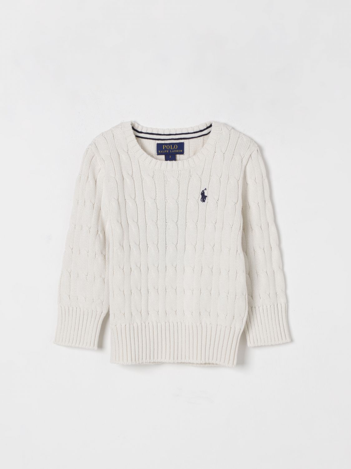 POLO RALPH LAUREN SWEATER: Sweater kids Polo Ralph Lauren, White - Img 1