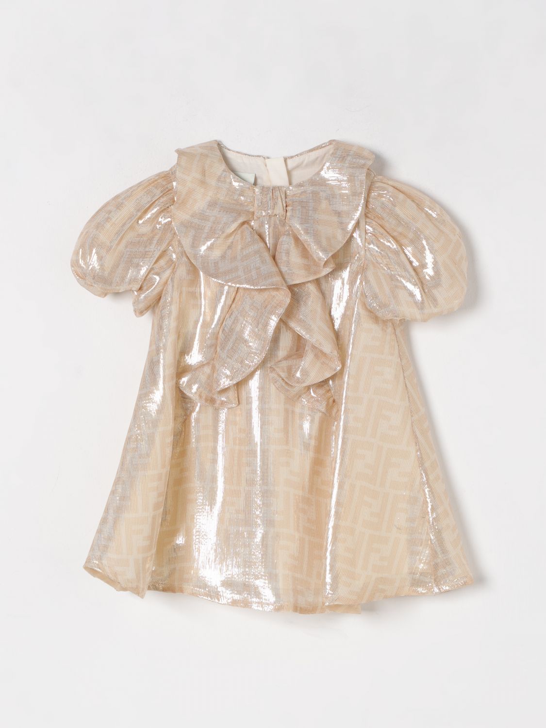 FENDI ROMPER: Romper kids Fendi, Beige - Img 1