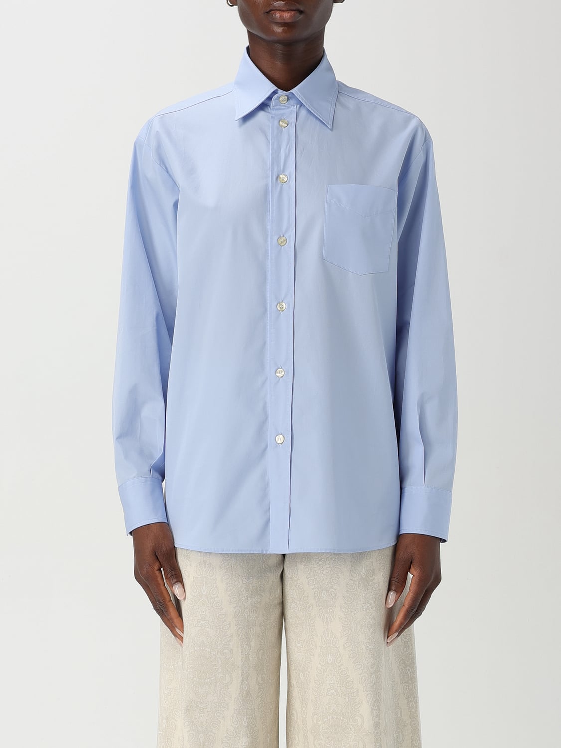 ETRO CAMISA: Camisa mujer Etro, Azul Claro - Img 1