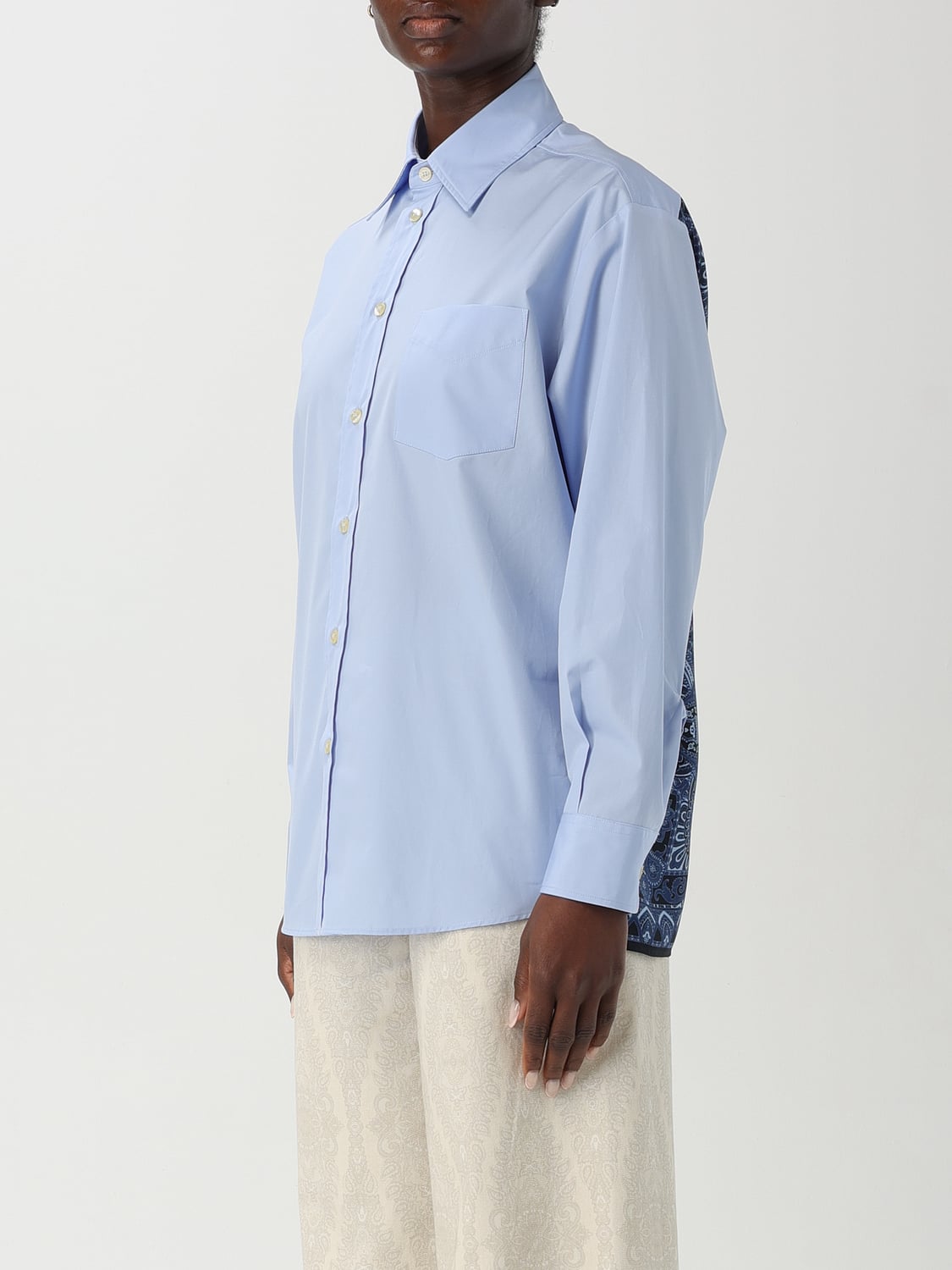 ETRO CAMISA: Camisa mujer Etro, Azul Claro - Img 4