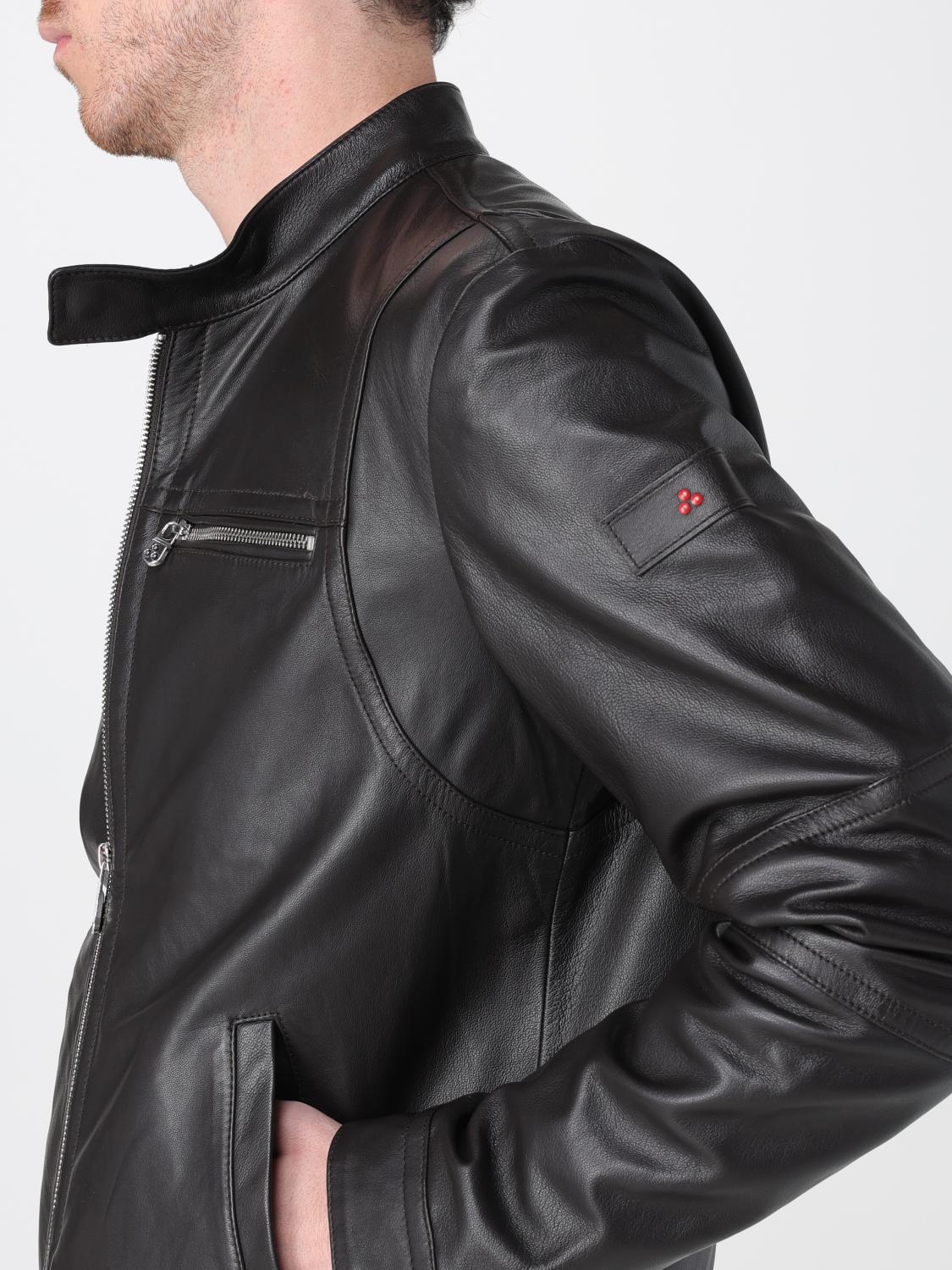 PEUTEREY GIACCA: Giubbotto biker Peuterey in pelle , Marrone - Img 4