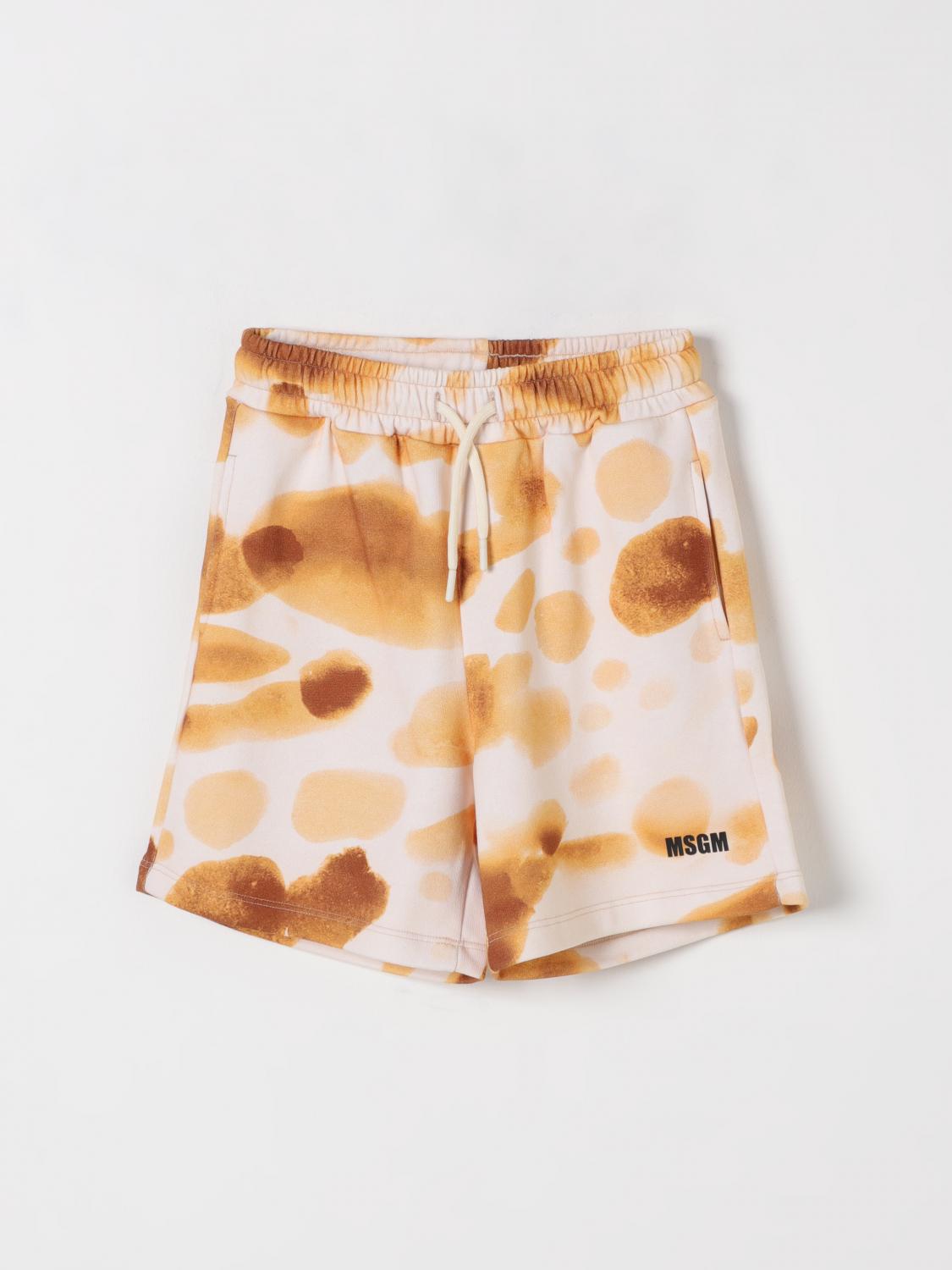 MSGM KIDS SHORTS: Shorts kids MSGM Kids, Yellow Cream - Img 1