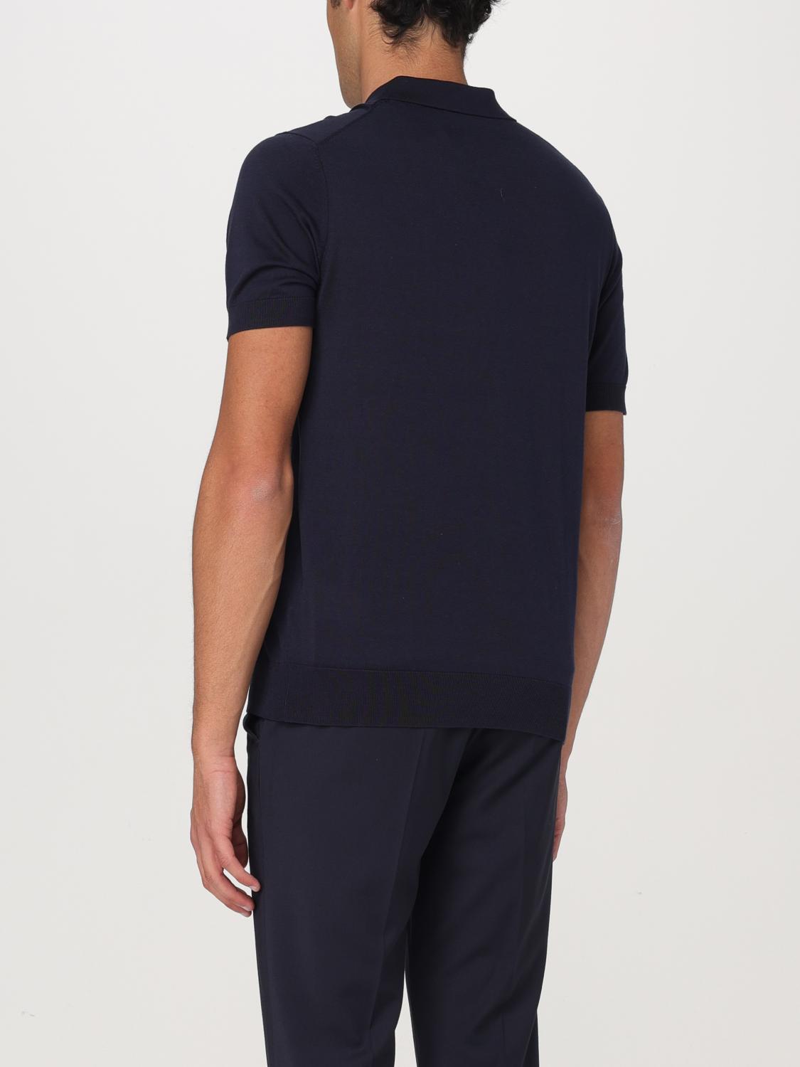 PAOLO PECORA POLO: Polo in maglia di cotone e seta Paolo Pecora, Blue - Img 2