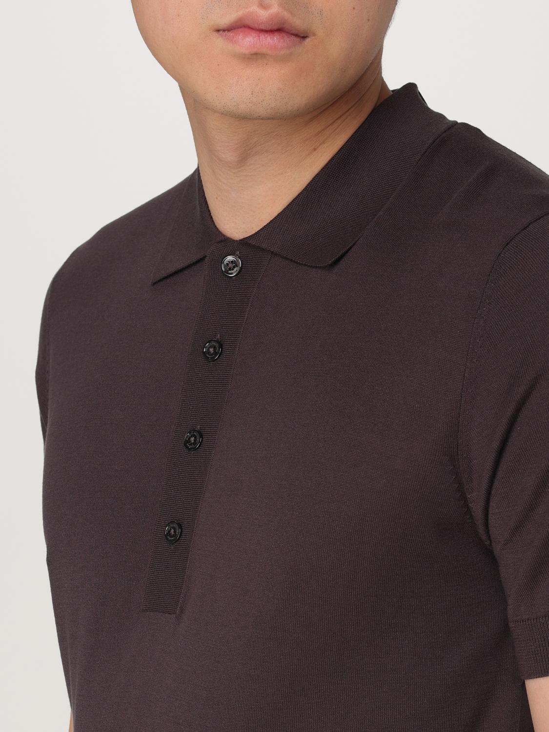 PAOLO PECORA POLO: Polo herren Paolo Pecora, Braun - Img 3