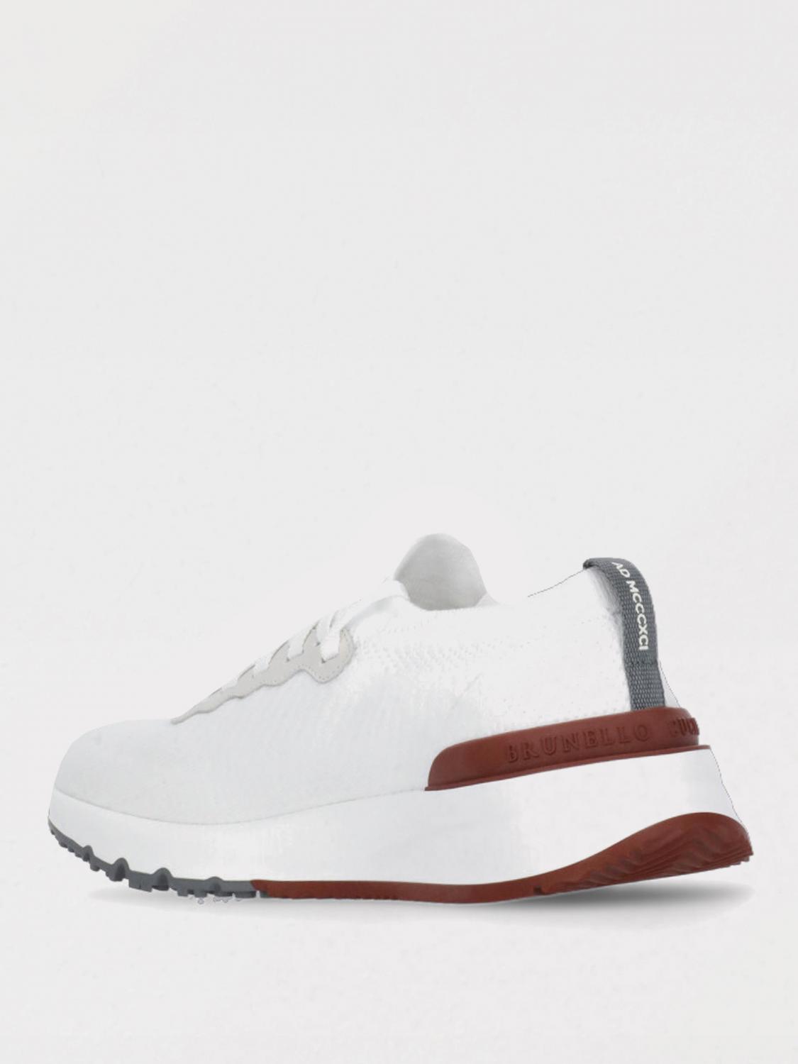 BRUNELLO CUCINELLI SNEAKERS: Sneakers Brunello Cucinelli in maglia di cotone , Bianco - Img 4