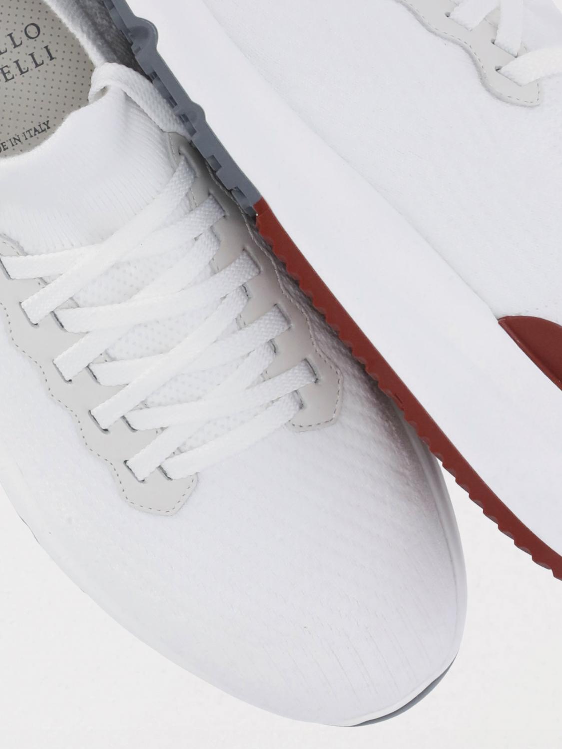 BRUNELLO CUCINELLI SNEAKERS: Sneakers Brunello Cucinelli in maglia di cotone , Bianco - Img 5
