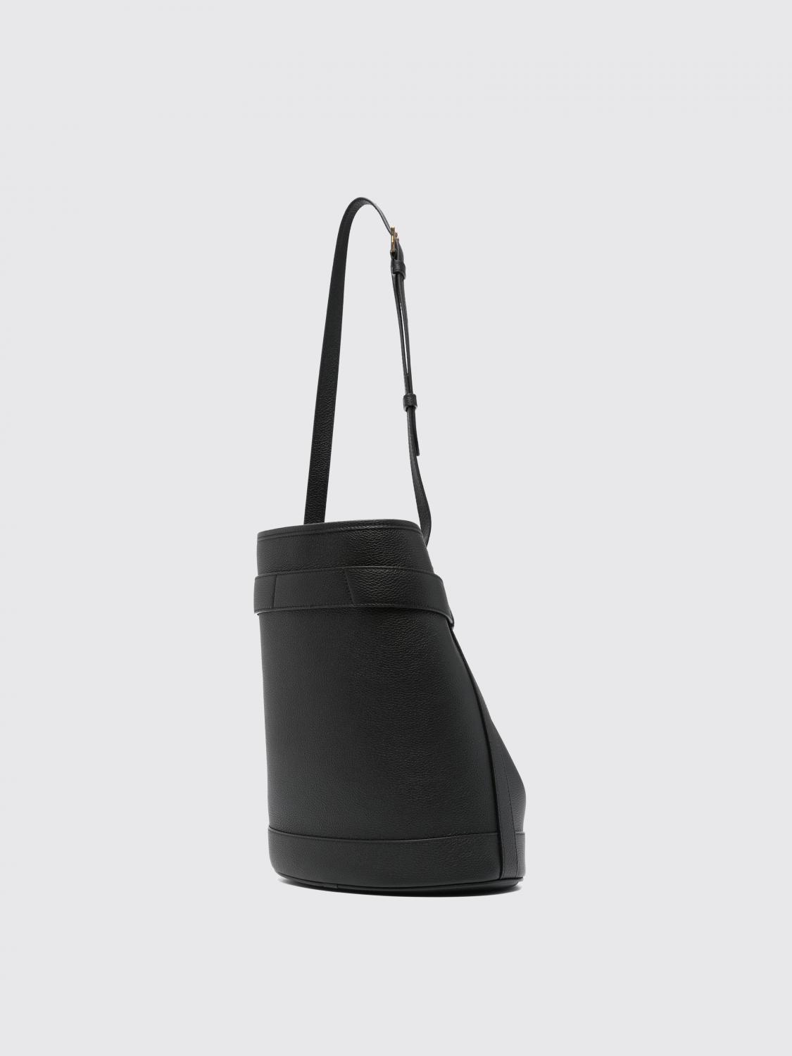 TOM FORD BORSA A SPALLA: Borsa a secchiello Tara Tom Ford in pelle a grana , Nero - Img 3