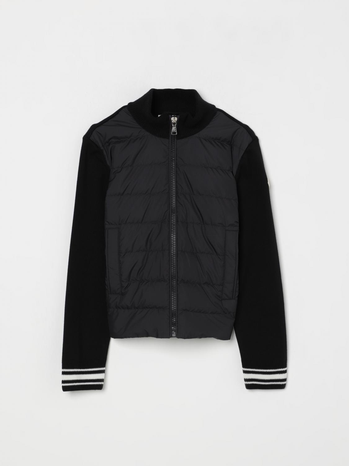 MONCLER JACKE: Pullover kinder Moncler, Schwarz - Img 1