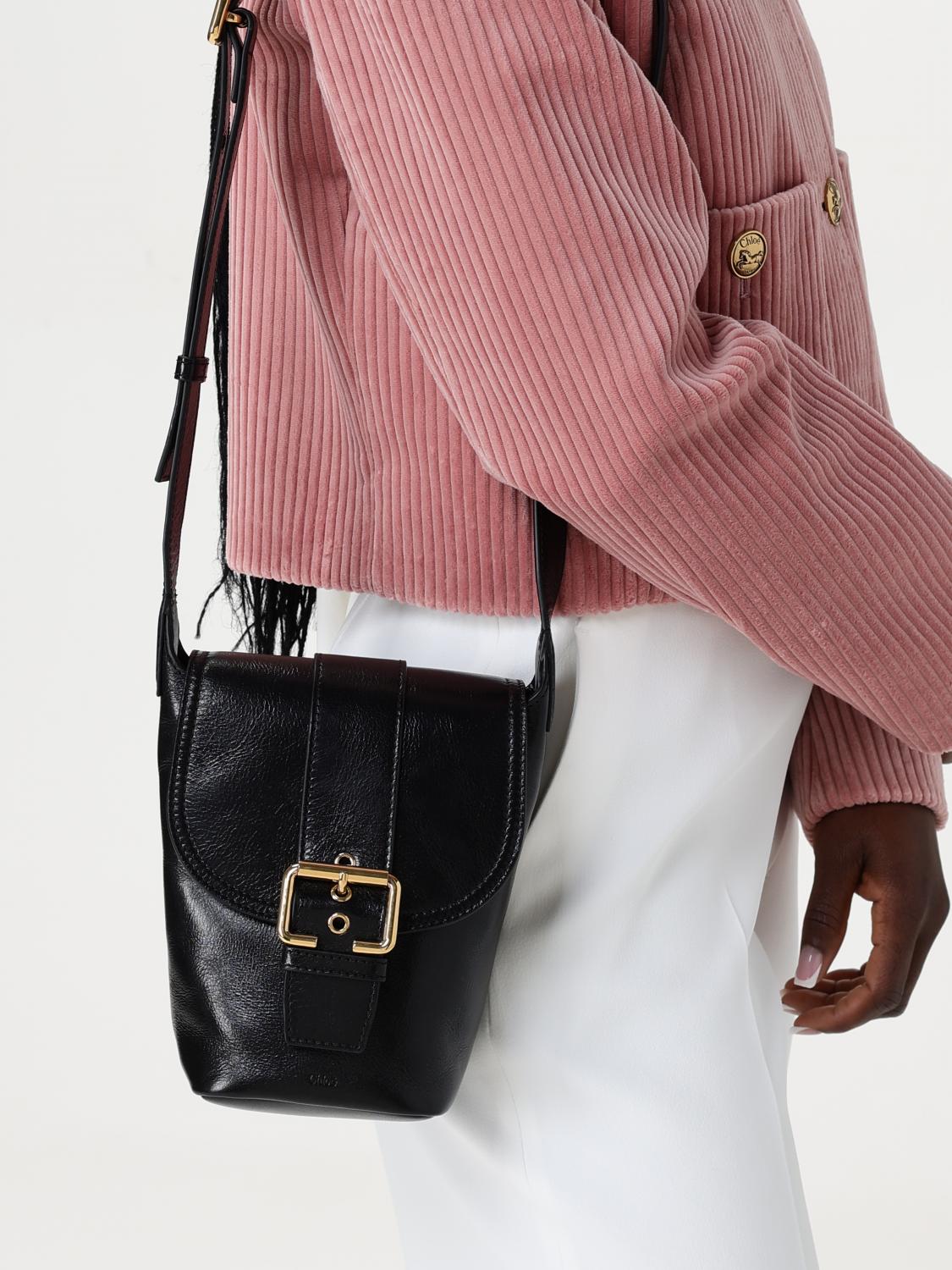 CHLOÉ BORSA MINI: Borsa Mini Camera Chloè in pelle , Nero - Img 2
