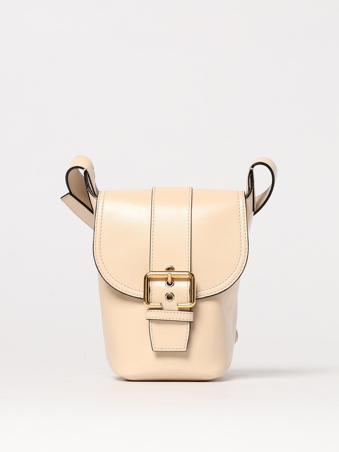 CHLOÉ BORSA MINI: Borsa Mini Camera Chloè in pelle , Beige - Img 1