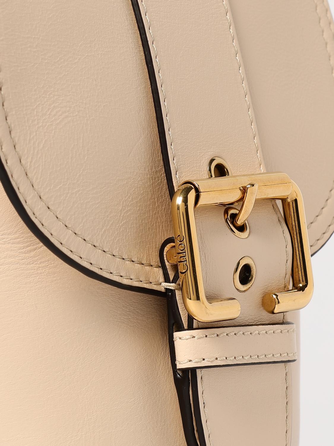 CHLOÉ BORSA MINI: Borsa Mini Camera Chloè in pelle , Beige - Img 4