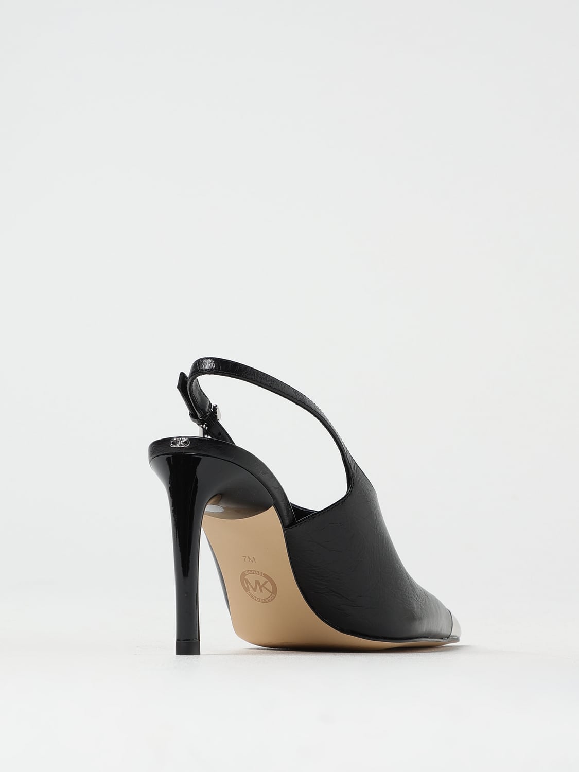 MICHAEL KORS DÉCOLLETÉ: Slingback Kasia Michael Kors in pelle , Nero - Img 3