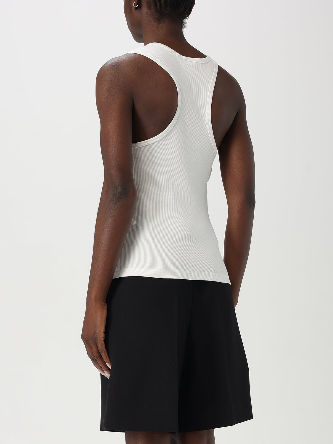 COURRÈGES TOP: Canotta Courrèges in cotone stretch , Bianco - Img 3