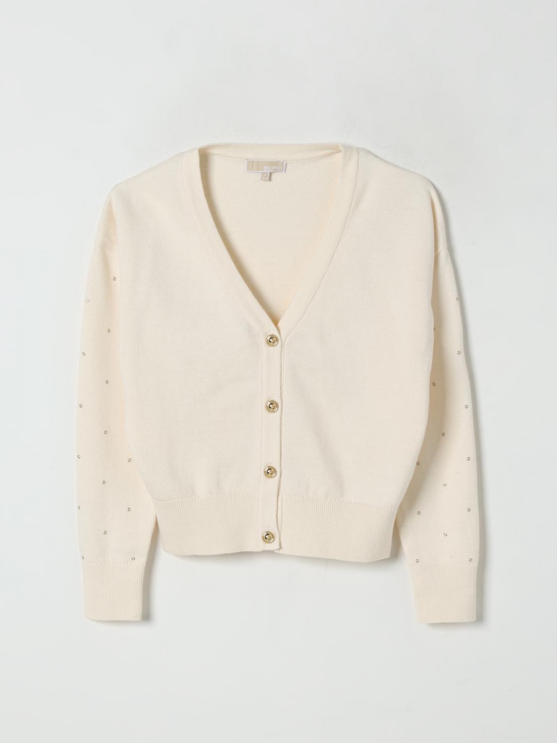 MICHAEL KORS SWEATER: Jacket kids Michael Kors, Cream - Img 1