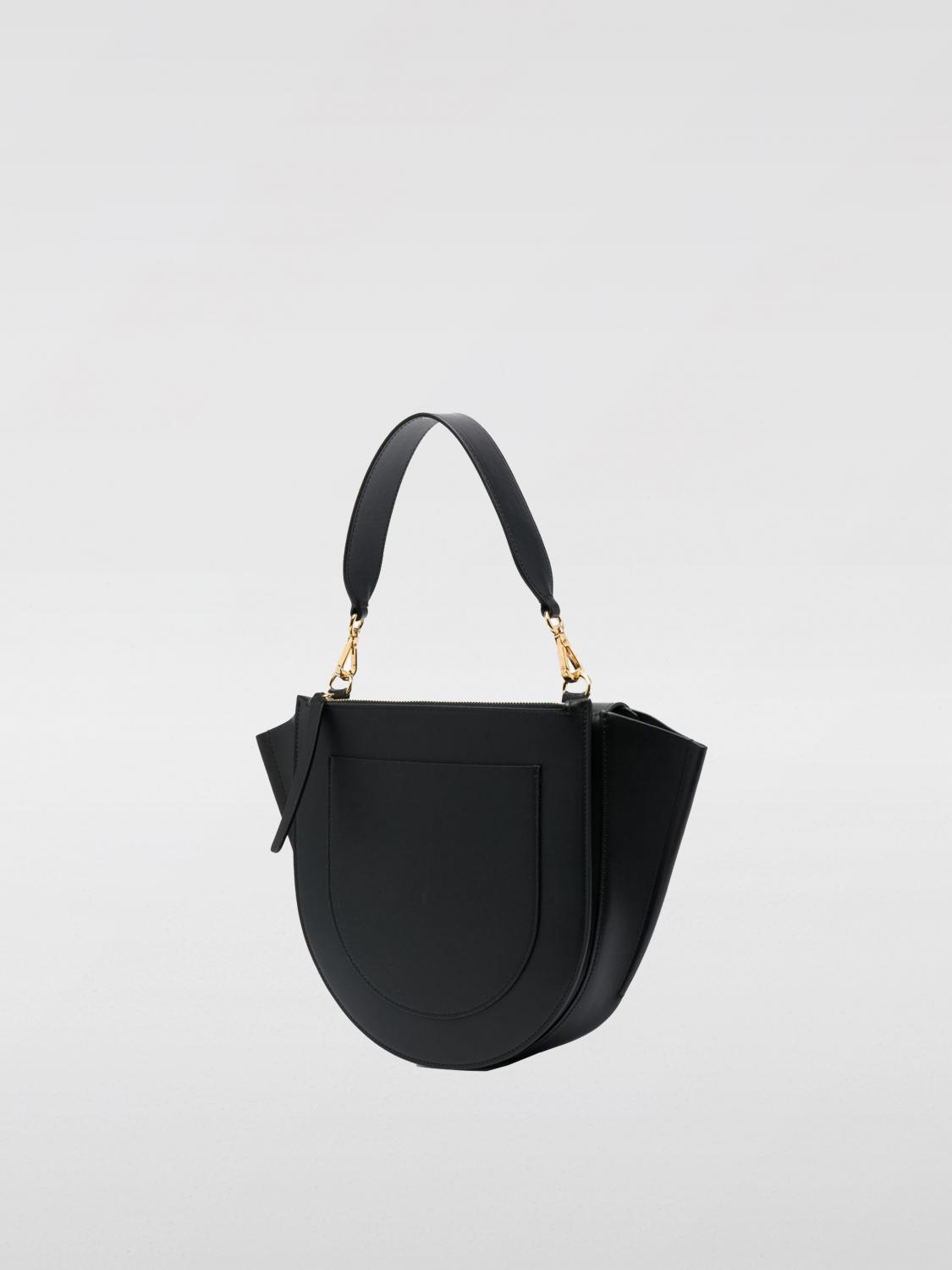 WANDLER BORSA A SPALLA: Borsa Hortensia Wandler in pelle , Nero - Img 3