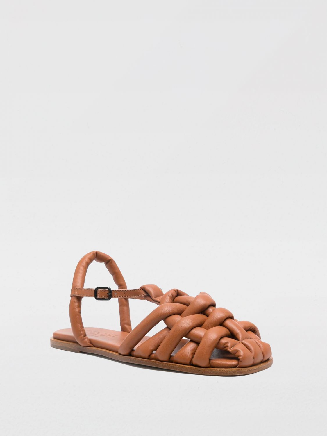 HEREU FLAT SANDALS: Shoes woman Hereu, Camel - Img 2