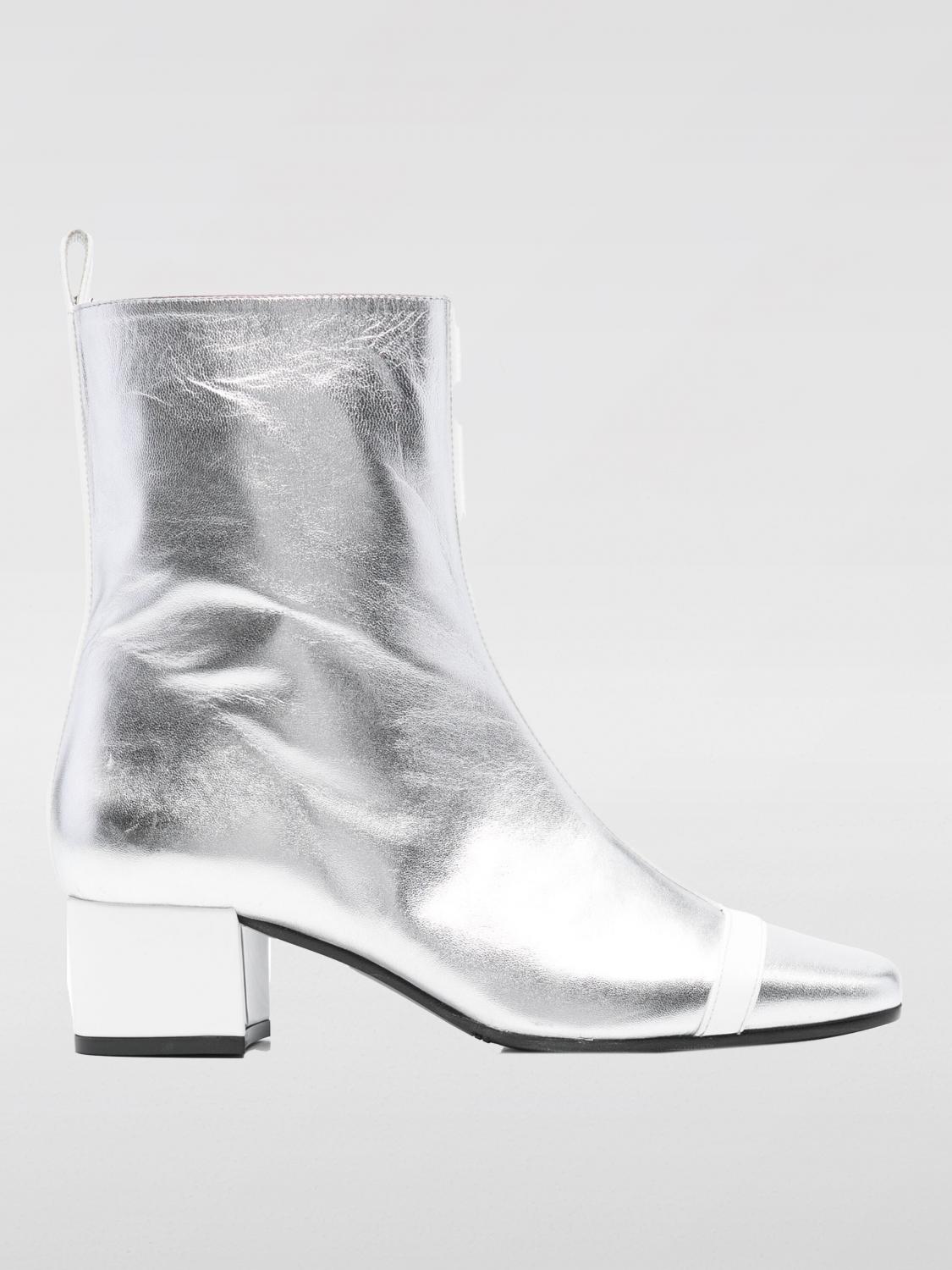 CAREL PARIS FLAT ANKLE BOOTS: Shoes woman Carel Paris, Silver - Img 1