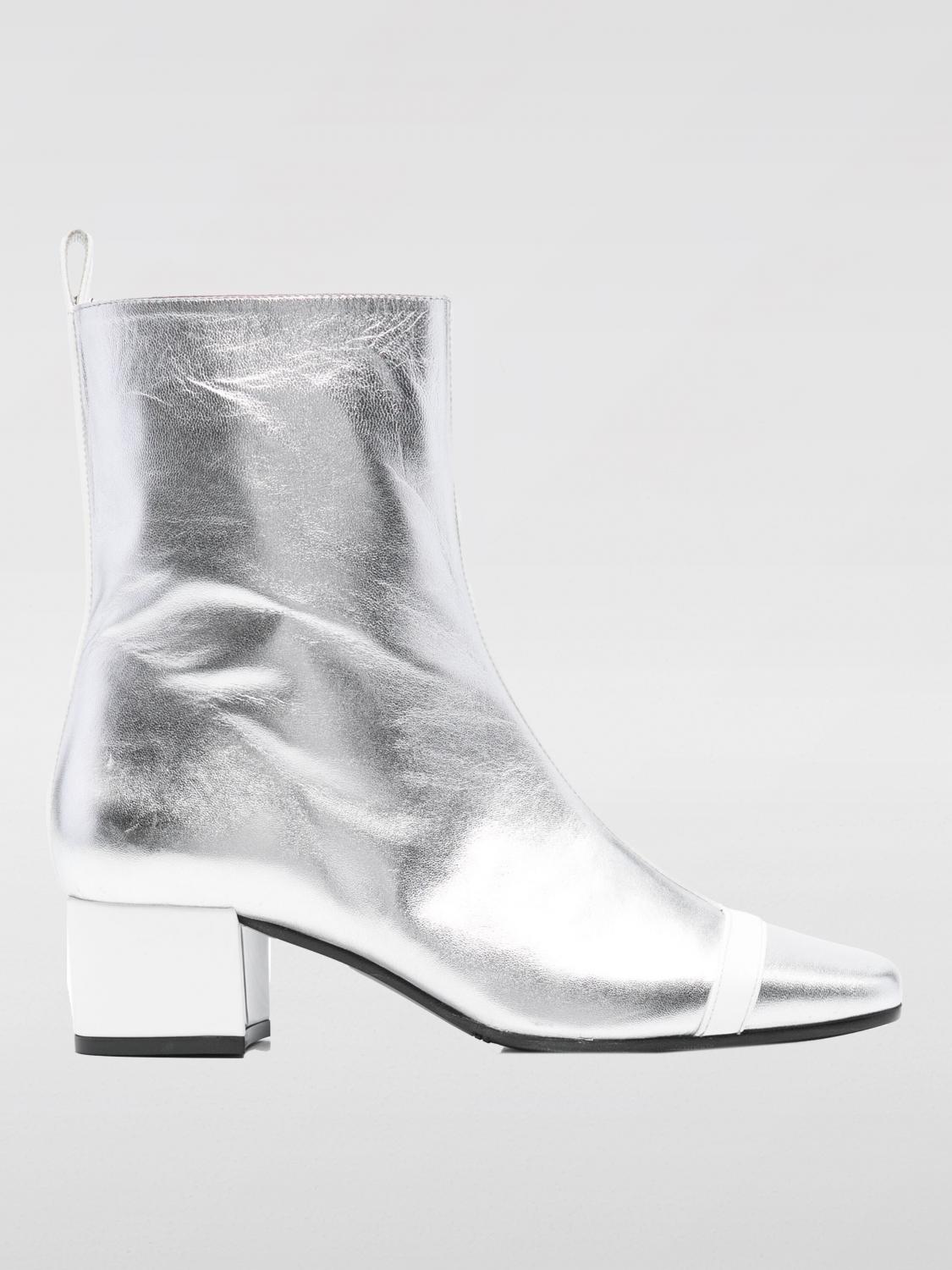 CAREL PARIS FLAT ANKLE BOOTS: Shoes woman Carel Paris, Silver - Img 2