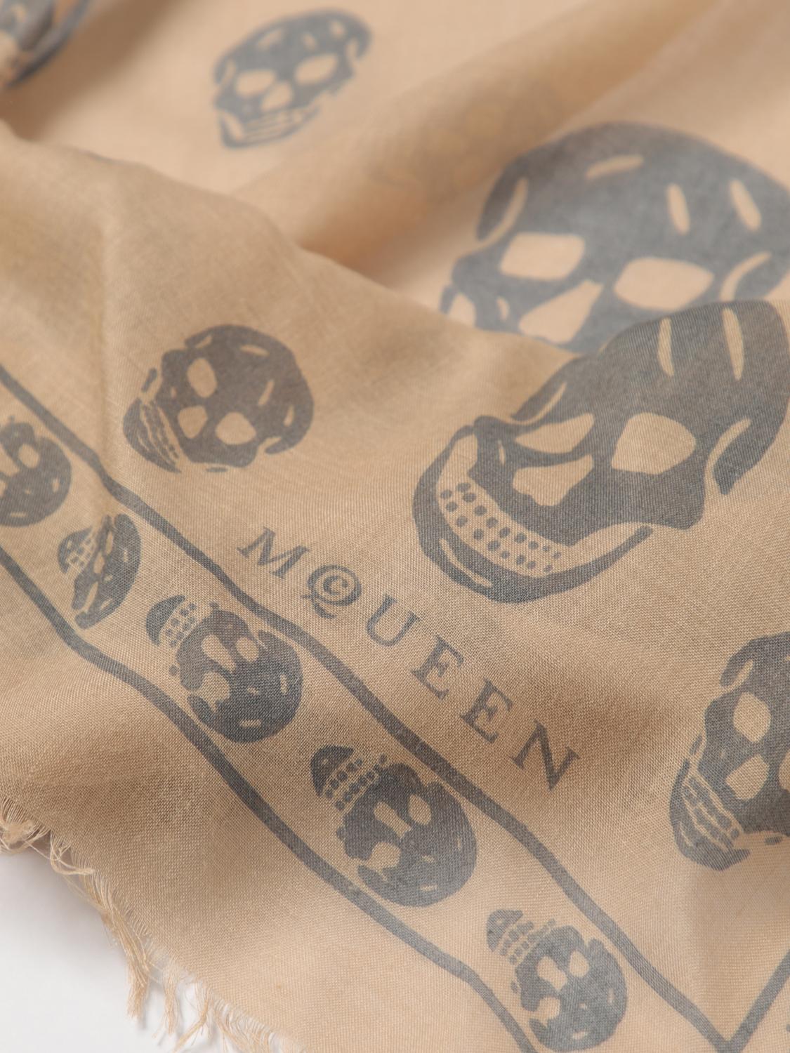 MCQUEEN SCARF: Scarf men McQueen, Beige - Img 3