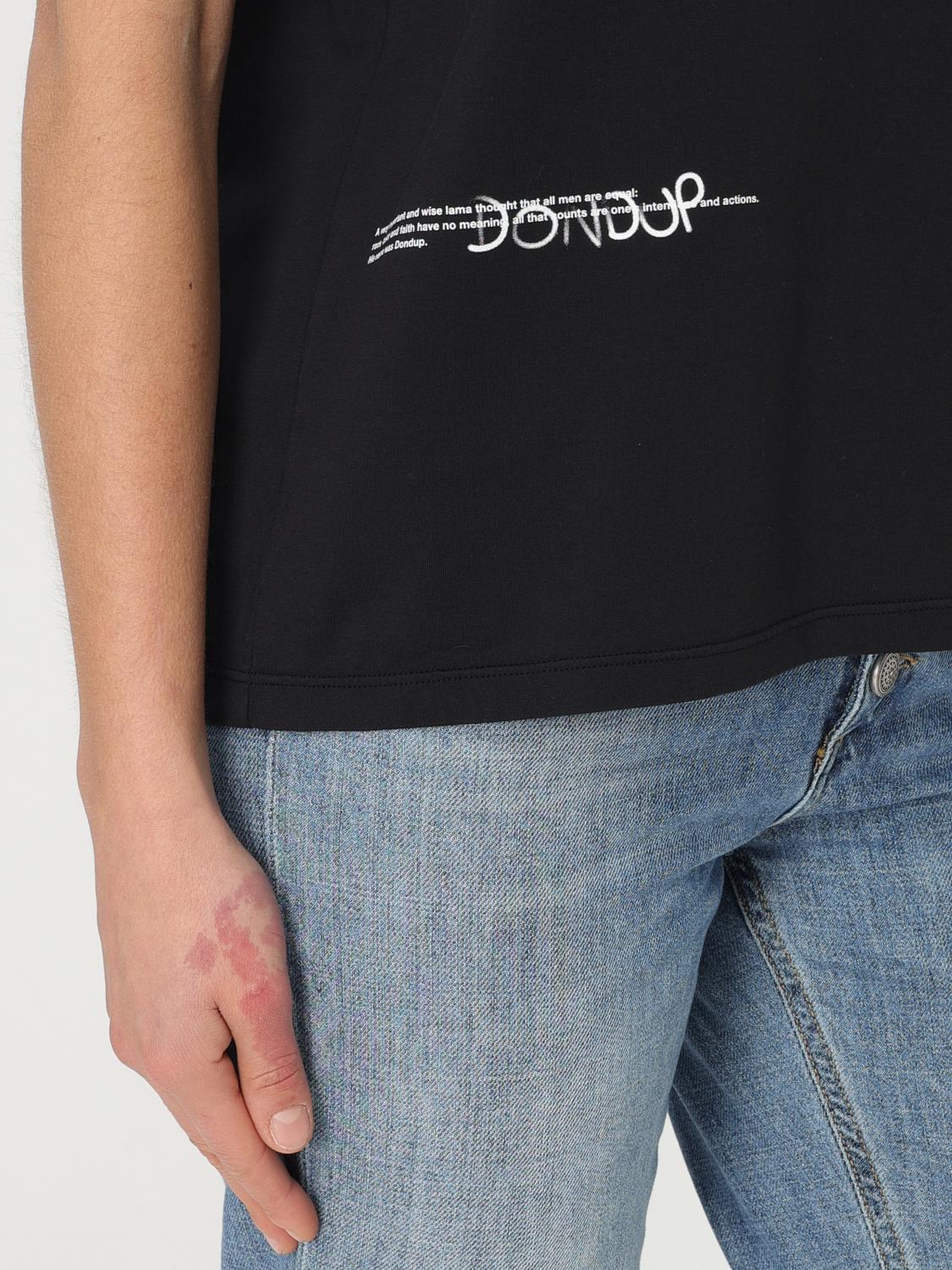 DONDUP T-SHIRTS: T-shirt in cotone con mini logo Dondup, Nero - Img 3