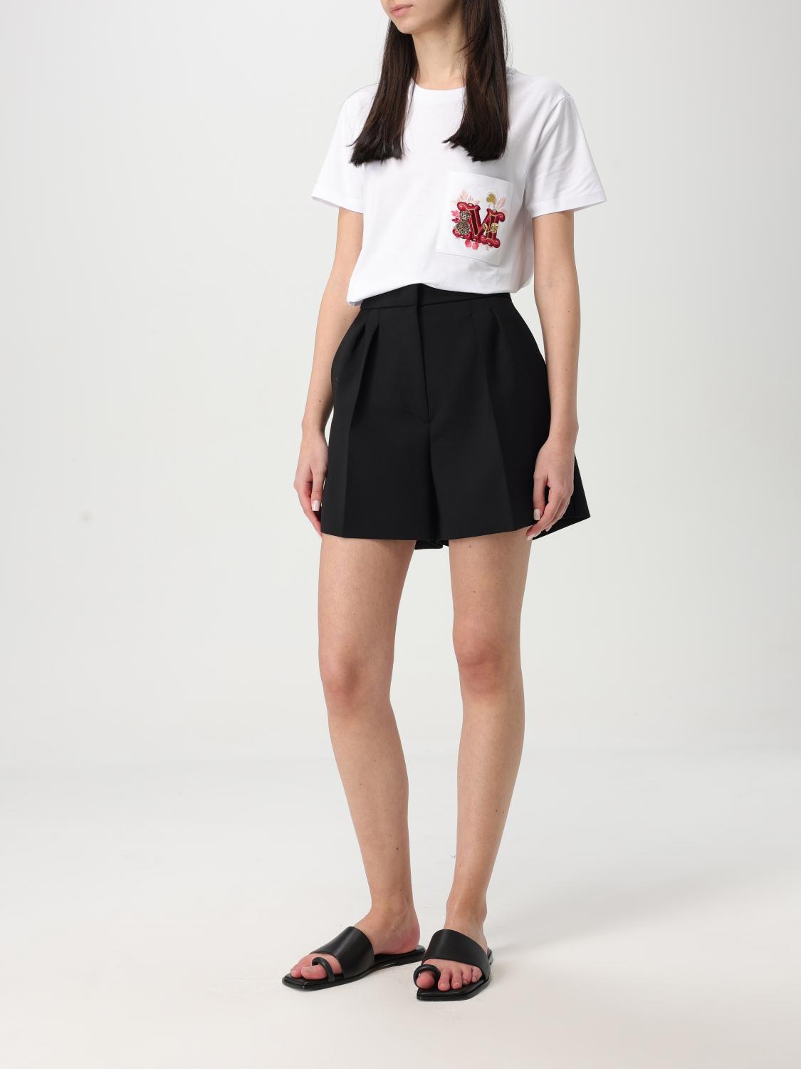 MAX MARA PANTALONCINI: Shorts con pince in lana vergine Max Mara, Nero - Img 2