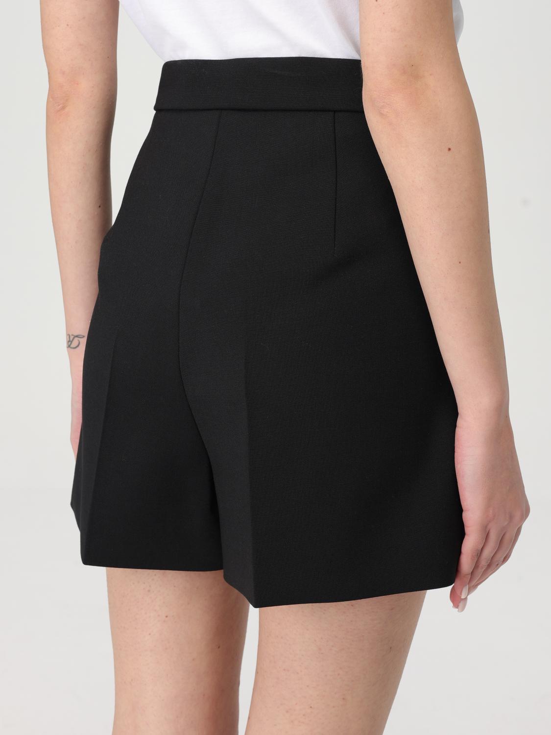 MAX MARA PANTALONCINI: Shorts con pince in lana vergine Max Mara, Nero - Img 5