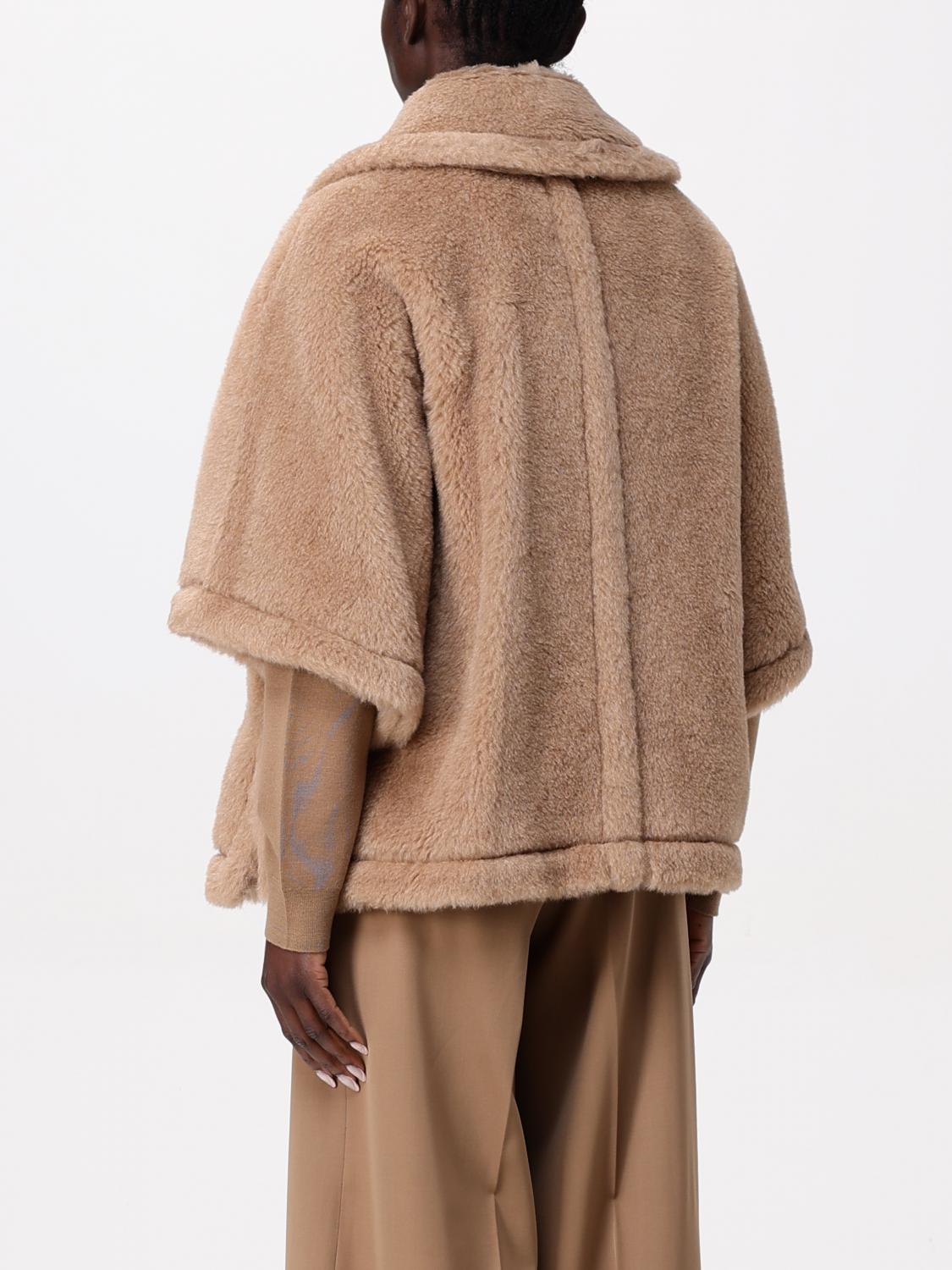 MAX MARA FUR COAT: Jacket woman Max Mara, Beige - Img 3