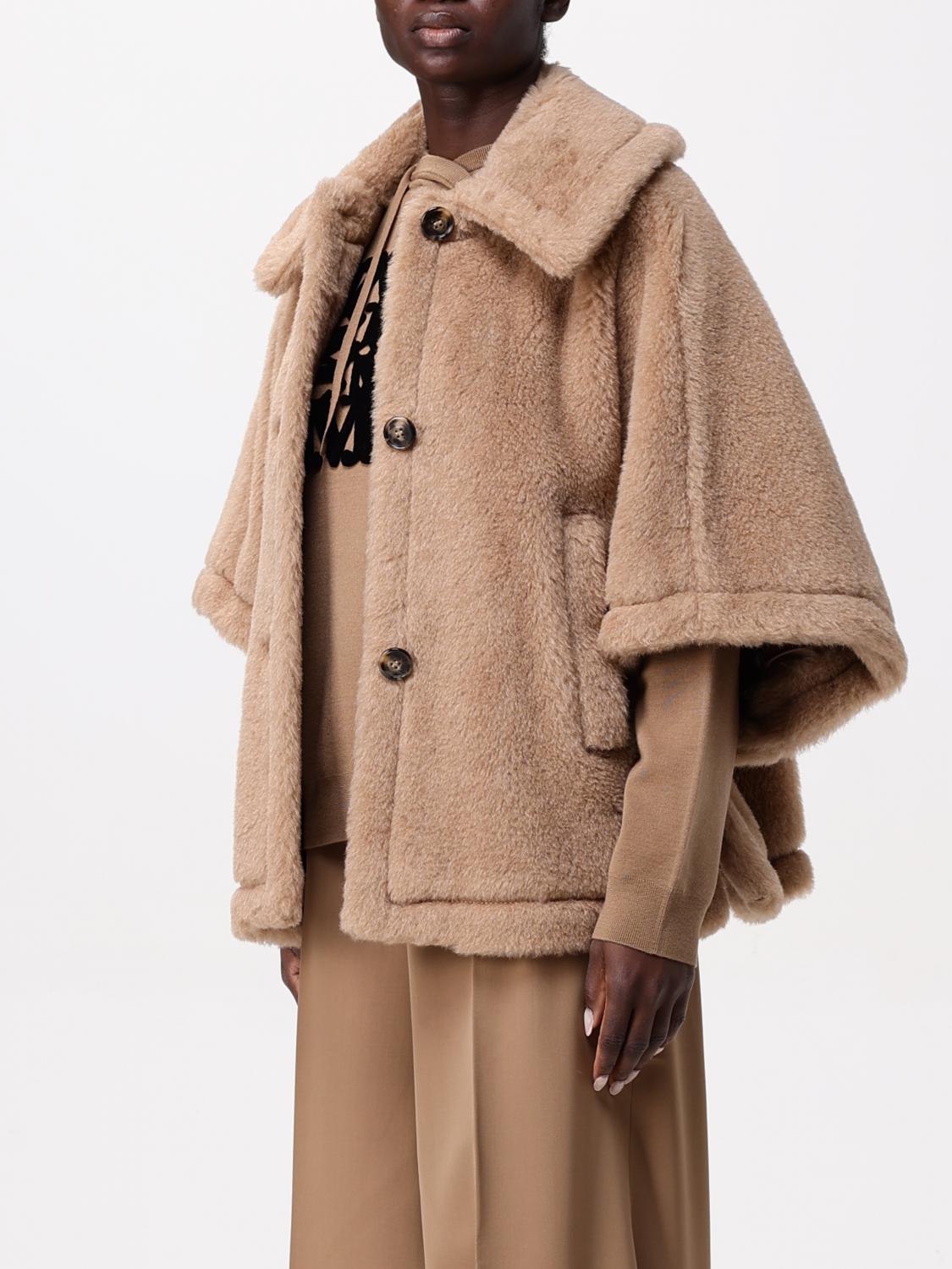 MAX MARA FUR COAT: Jacket woman Max Mara, Beige - Img 4