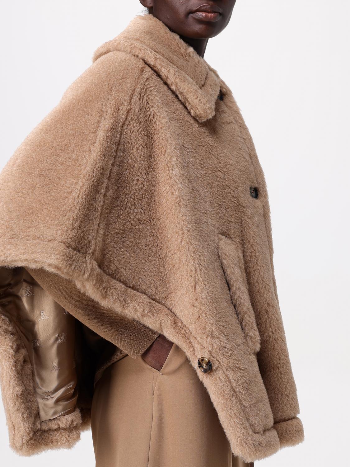 MAX MARA FUR COAT: Jacket woman Max Mara, Beige - Img 5