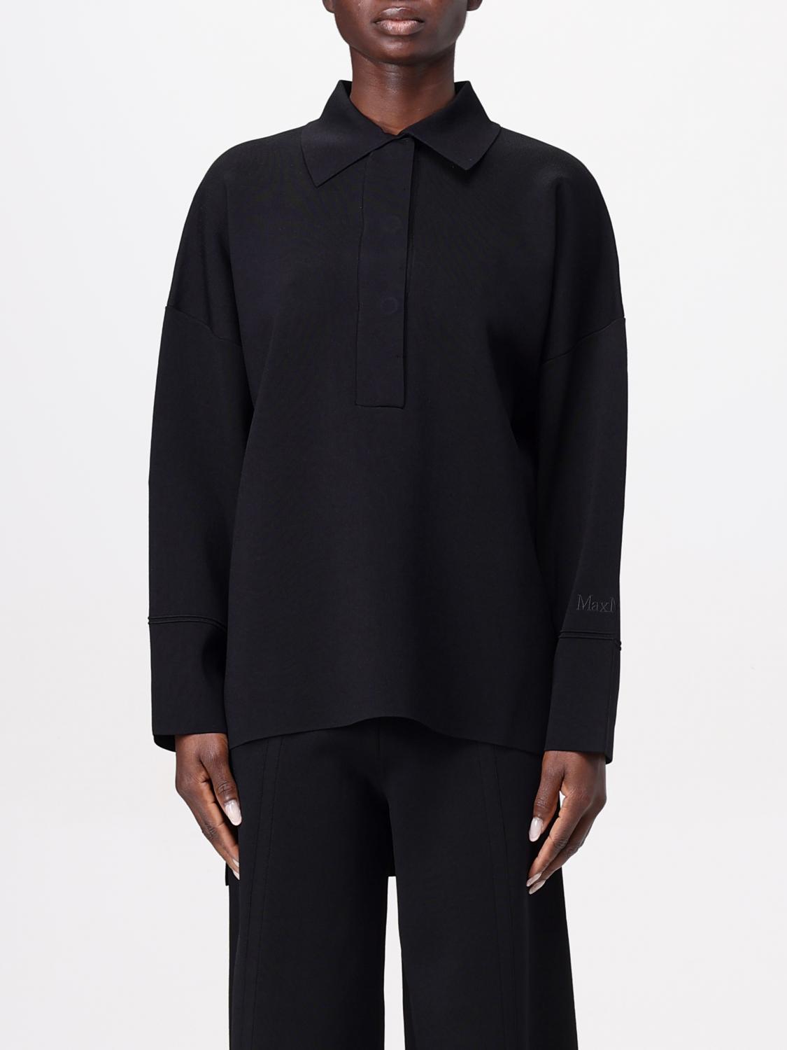 MAX MARA POLO: Polo Max Mara in misto viscosa , Nero - Img 1