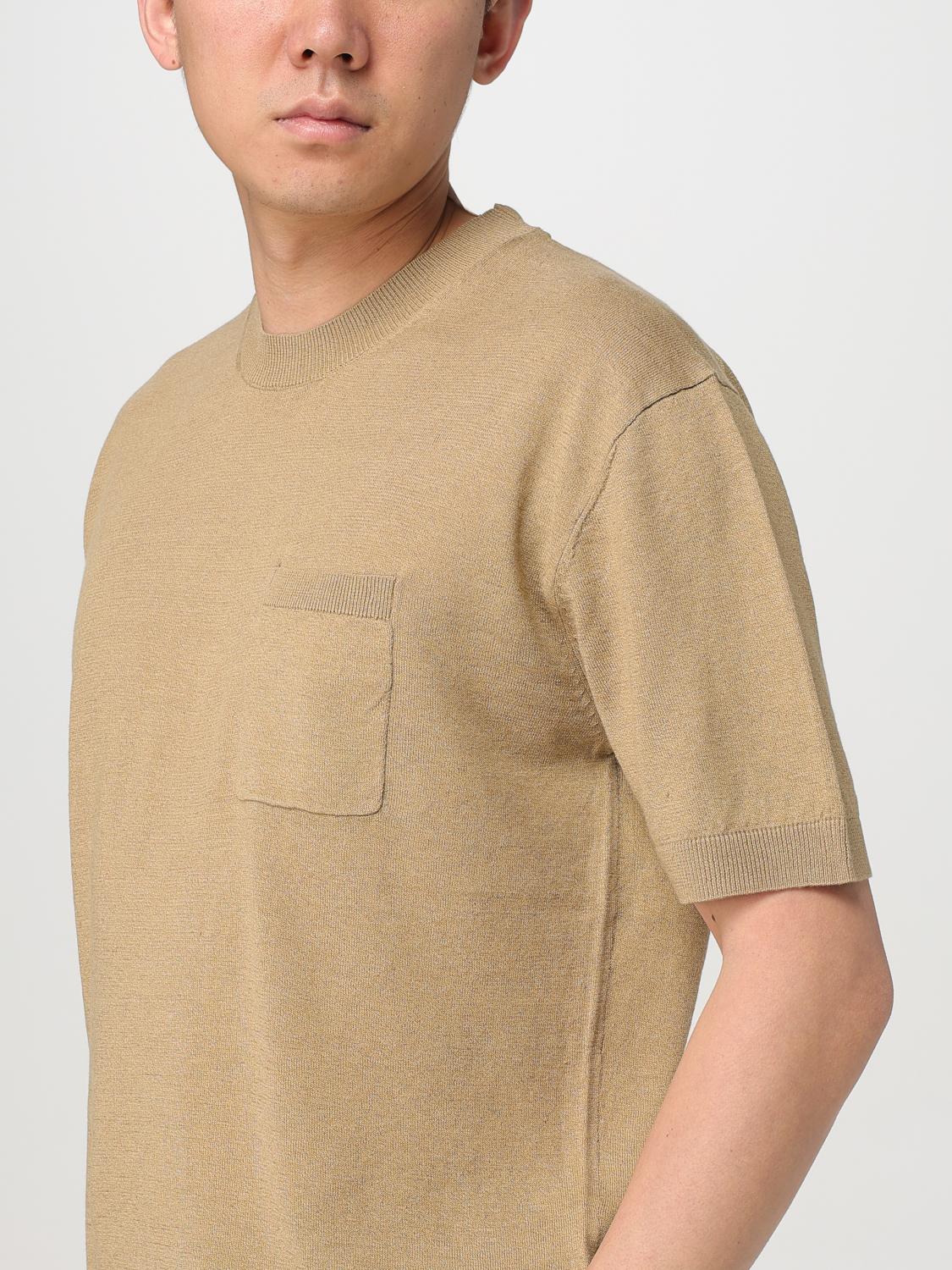 PAOLO PECORA T-SHIRT: Sweater men Paolo Pecora, Beige - Img 3