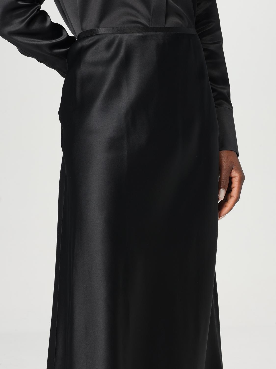 MAX MARA GONNA: Gonna midi Max Mara in seta , Nero - Img 5