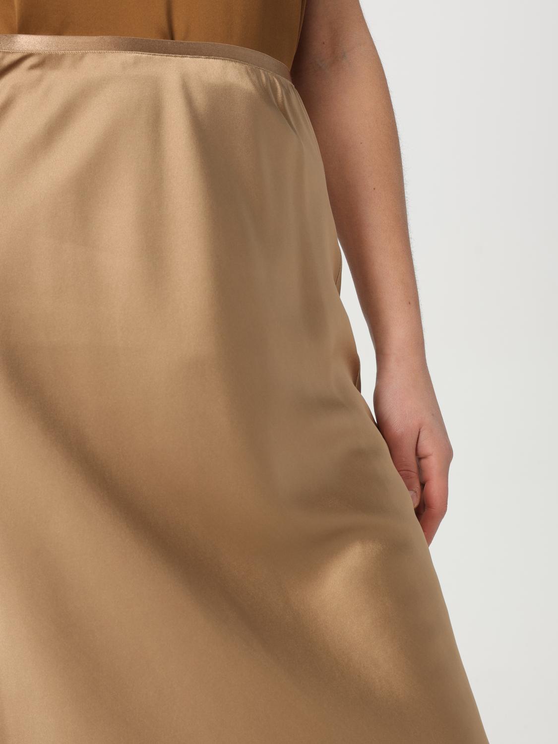 MAX MARA GONNA: Gonna midi Max Mara in seta , Oro - Img 5