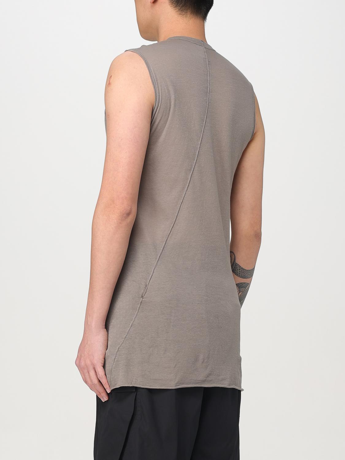 RICK OWENS T-SHIRT: Rick Owens organic cotton tank top, Rust - Img 3