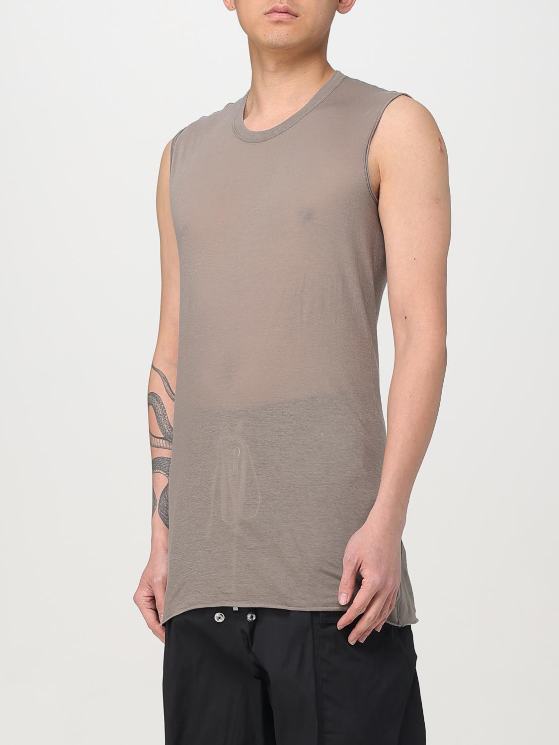 RICK OWENS T-SHIRT: Rick Owens organic cotton tank top, Rust - Img 4