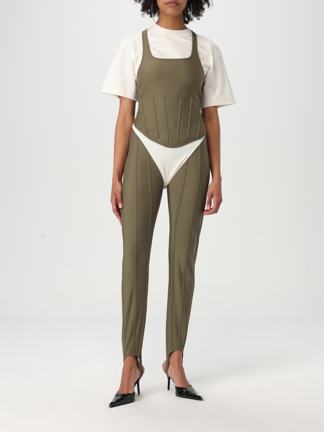 MUGLER TOP: Body a t-shirt Mugler con schiena scoperta, Fantasia - Img 6